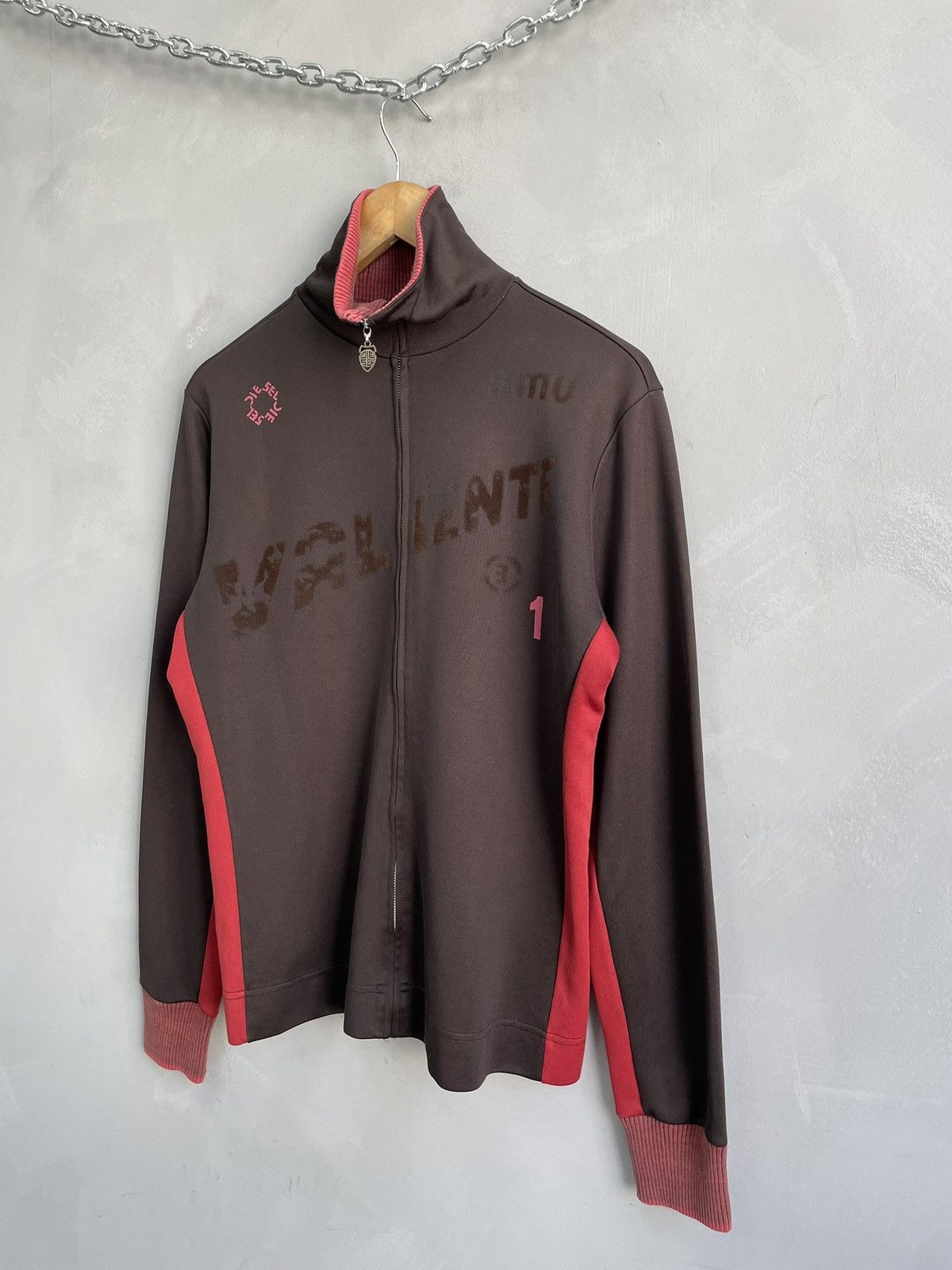 Diesel Rare diesel hype zip jacket turtle neck sweater y2k Size US L / EU 52-54 / 3 - 2 Thumbnail