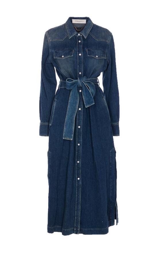 Golden Goose GOLDEN GOOSE Women Mid Skirts GWP00714 P00062450100 Blue Size XS / US 0-2 / IT 36-38 - 1 Thumbnail