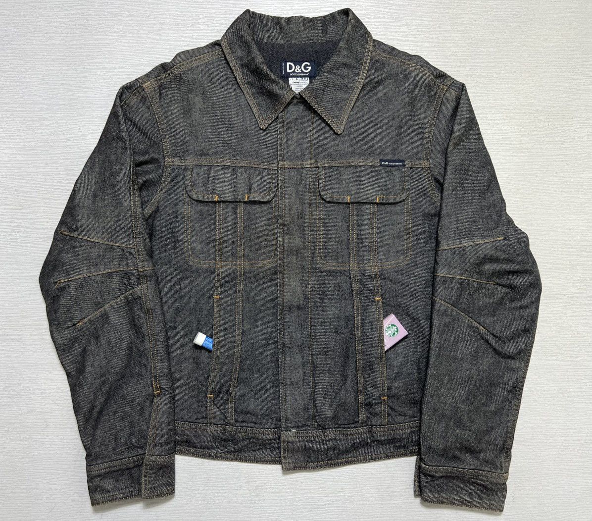 Dolce & Gabbana Dolce & Gabbana - AW03 Velcro Denim Biker Jacket Size US L / EU 52-54 / 3 - 1 Thumbnail
