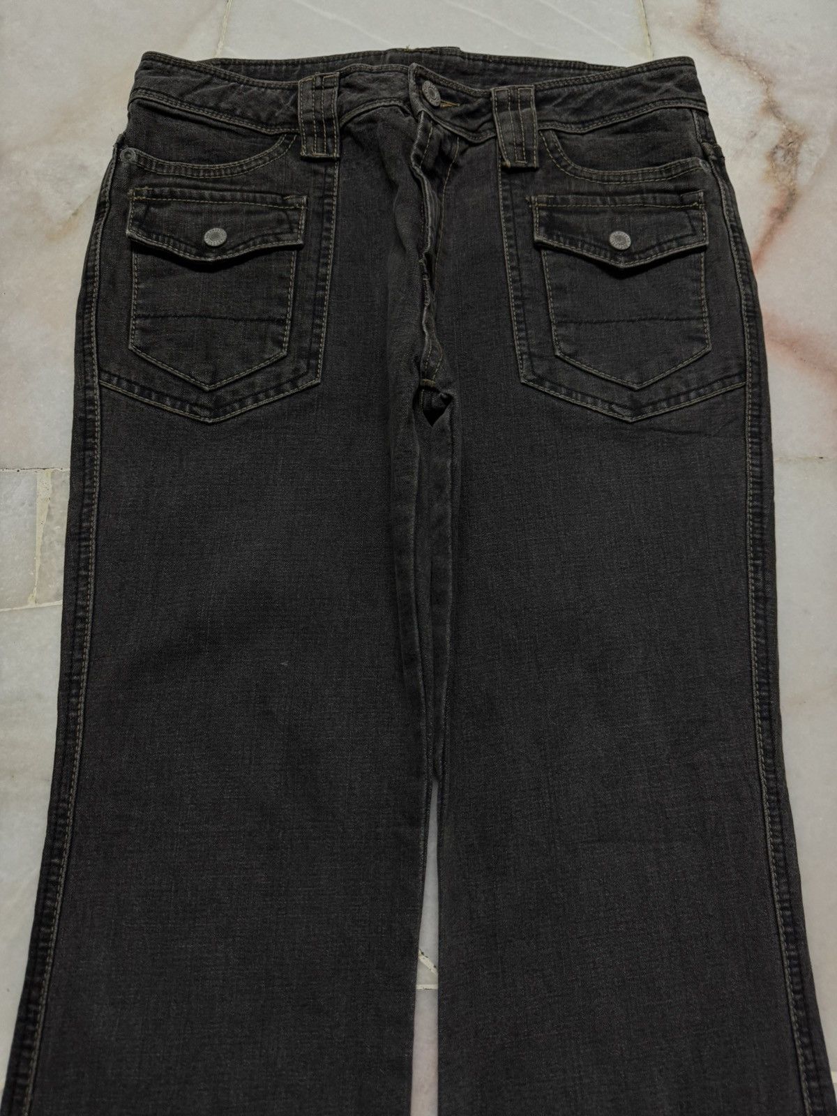 Tornado Mart 💥BELL BOTTOM BUSHPANTS KAPITAL STYLE BLACK JEANS Size US 28 / EU 44 - 3 Thumbnail