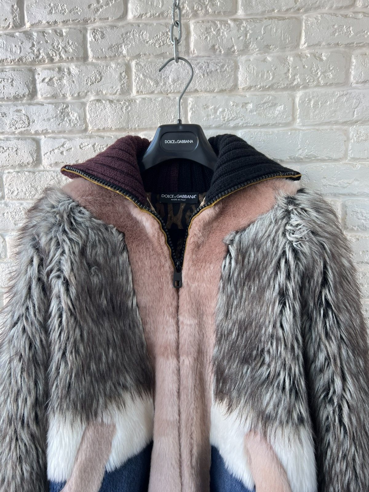 Dolce & Gabbana Dolce&Gabbana Faux Fur Iconic Coat Jacket Size L / US 10 / IT 46 - 4 Thumbnail