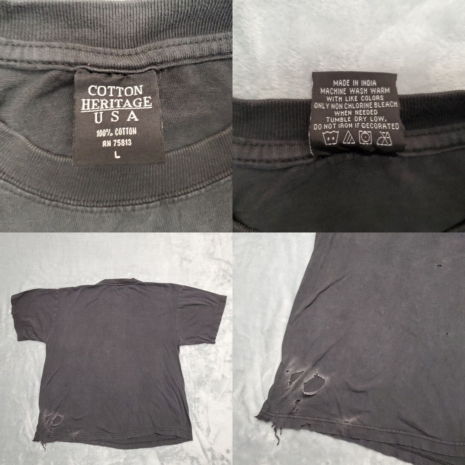 Thrasher VTG Pacman Shirt Mens L Black Faded Distressed Thrashed Short Sleeve Y2K TEE Size US L / EU 52-54 / 3 - 8 Thumbnail