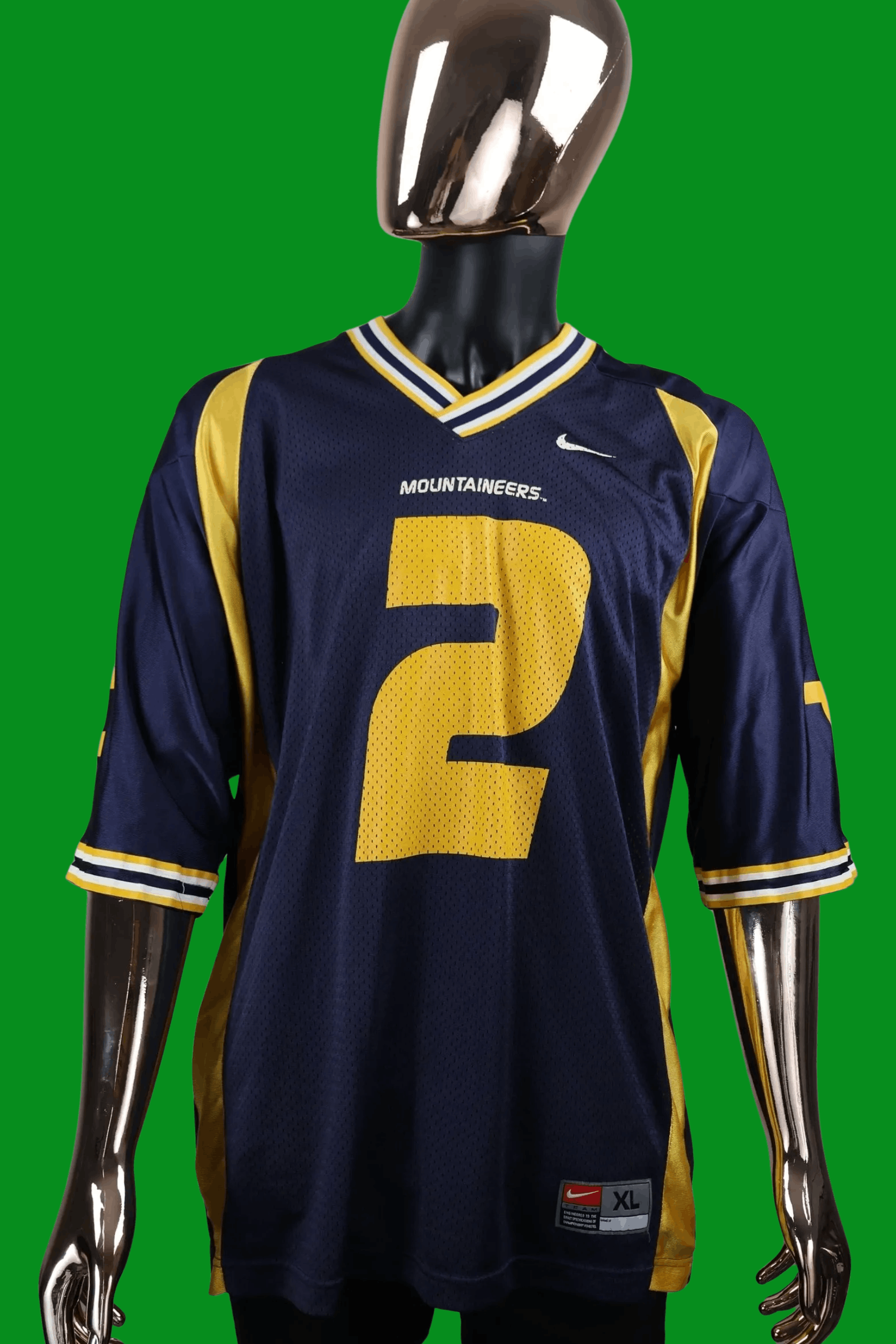 Nike Nike WV University Blue #2 Throwback NCAA Football Jersey Size US XL / EU 56 / 4 - 1 Thumbnail