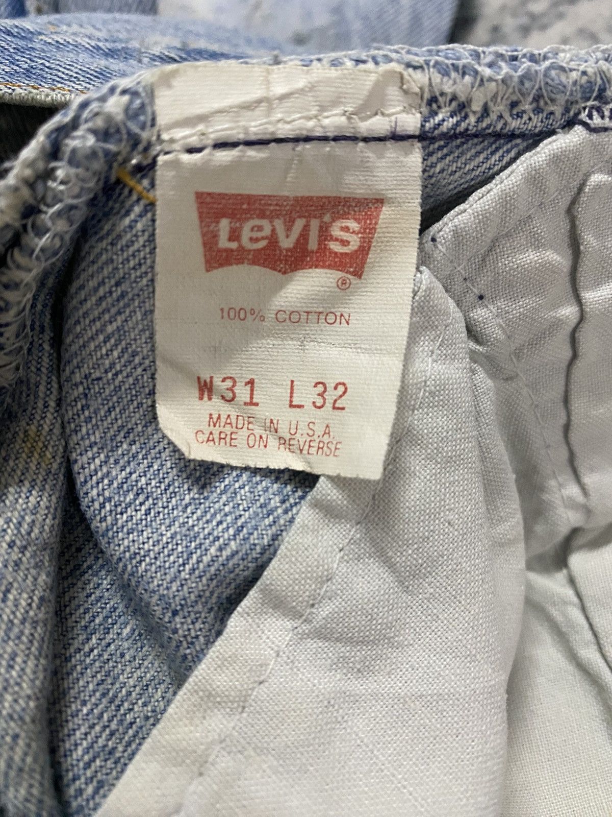 Levi's Vintage 80s Levis 501 Reconstructed Steve Irving Jeans Size US 29 - 11 Thumbnail
