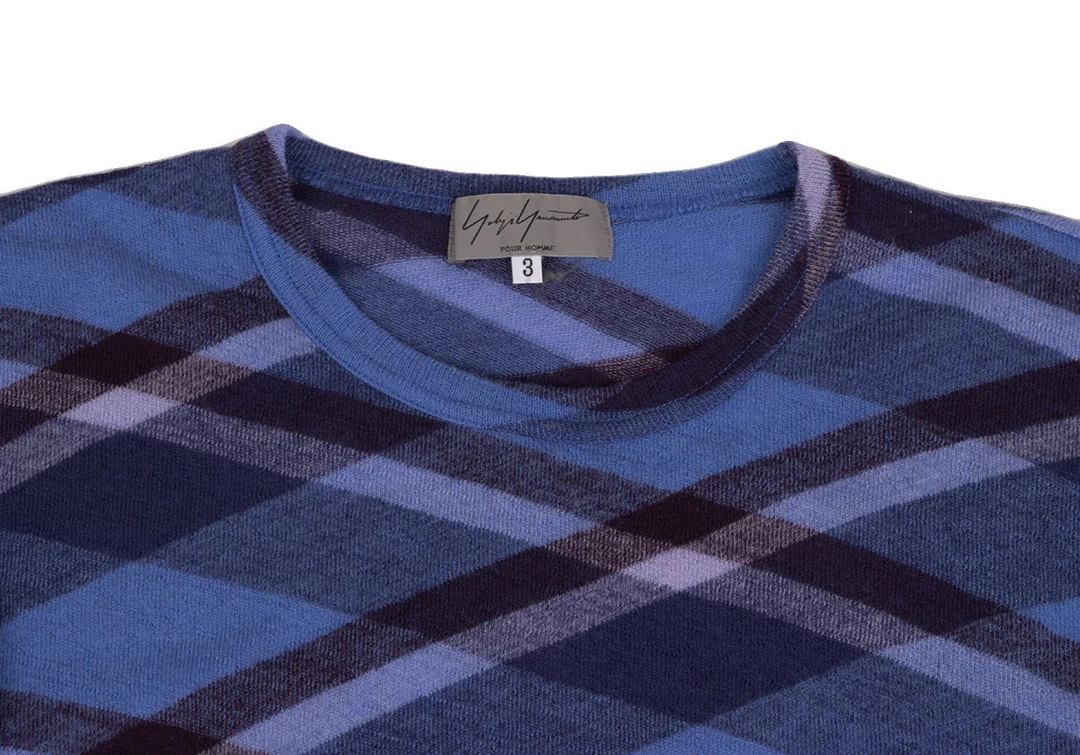 Yohji Yamamoto Yohji Yamamoto Embroidered Diamond Check Knit Top Size US M / EU 48-50 / 2 - 2 Thumbnail