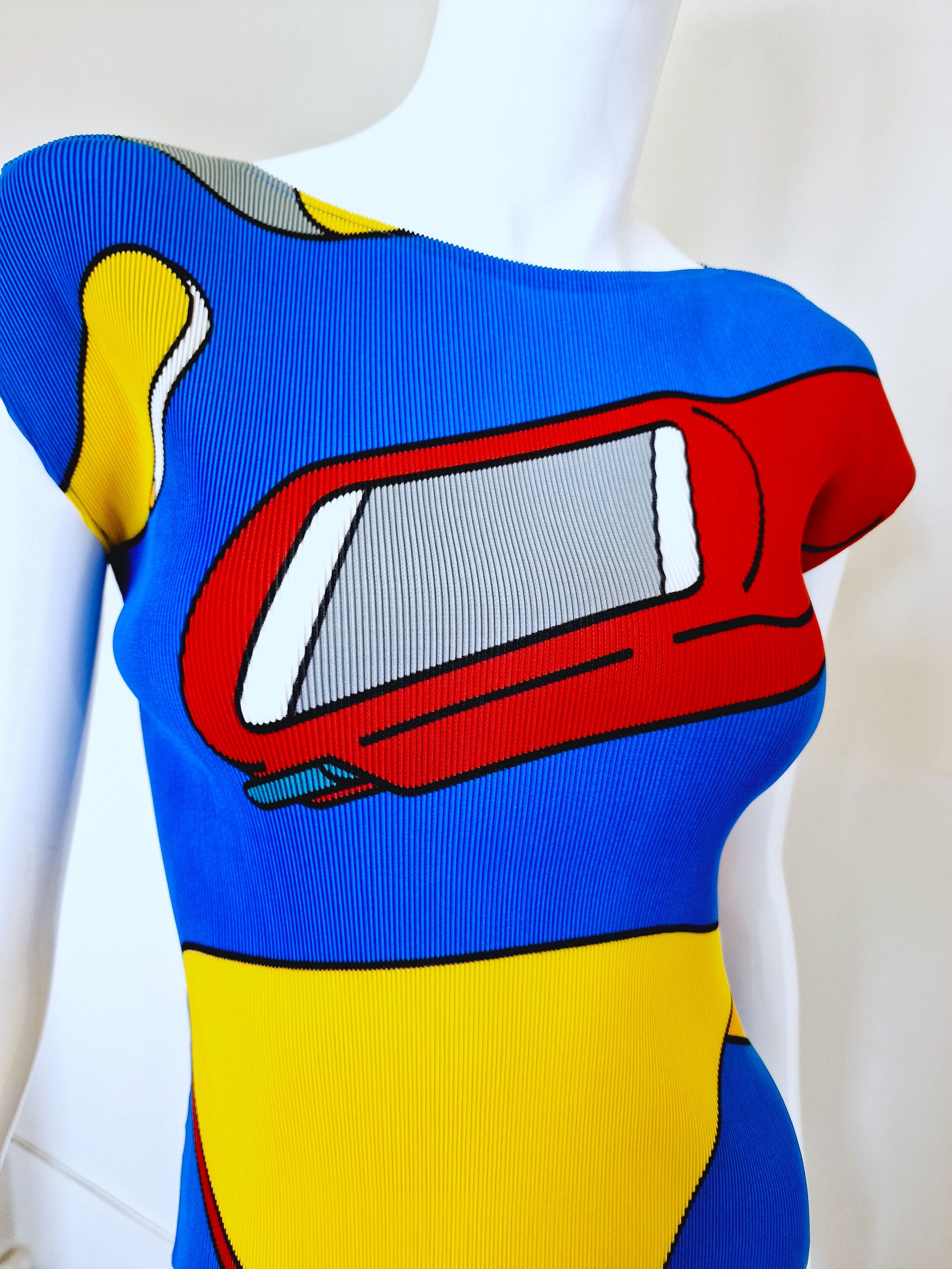 Pleats Please Issey Miyake Issey Miyake Cauliflower Pleats Please Pleated Pop Art Top Size M / US 6-8 / IT 42-44 - 2 Thumbnail