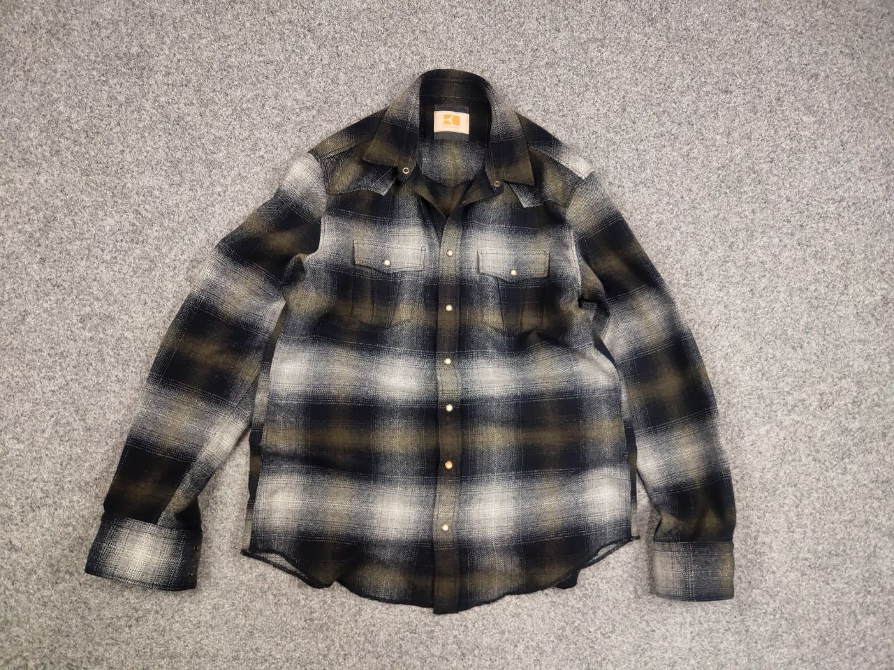Hugo Boss Boss Orange Overshirt Flannel Checkered Wool Blend Shirt Size US XL / EU 56 / 4 - 12 Thumbnail
