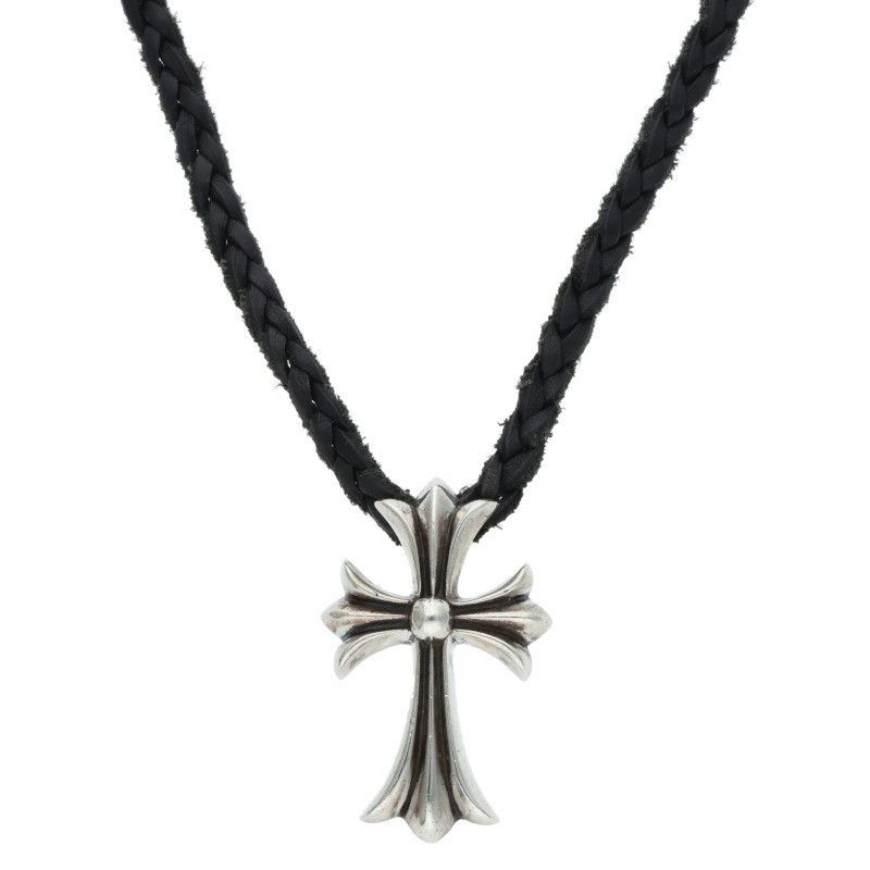 アクセサリー Chrome Hearts NE CHAIN+DBL CH CRS SML Chrome Hearts Small double CH cross pave diamond pendant 18K DBL