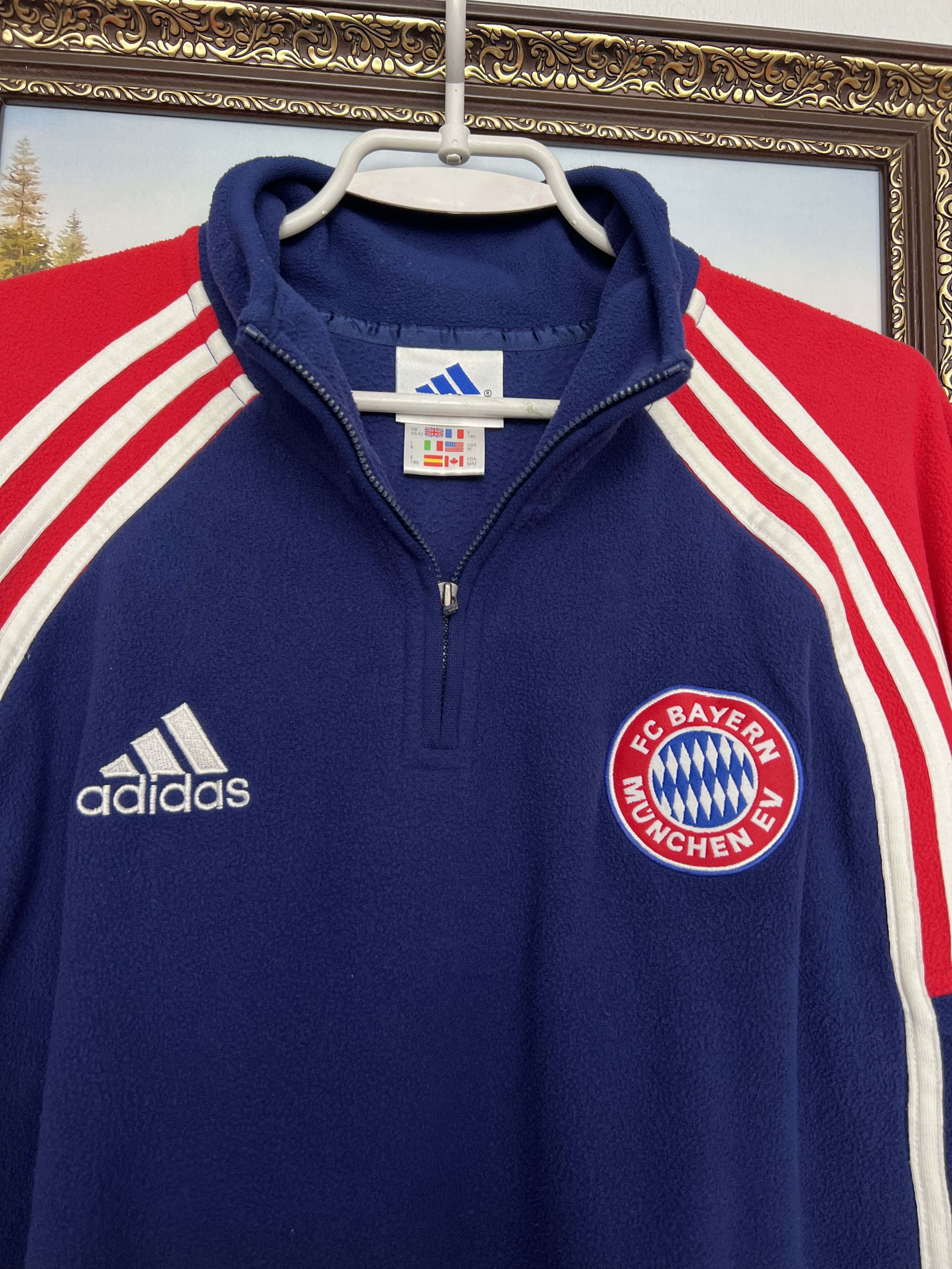 Adidas Baytern Munich Football Jacket Fleece Soccer Track Top Size US M / EU 48-50 / 2 - 3 Thumbnail