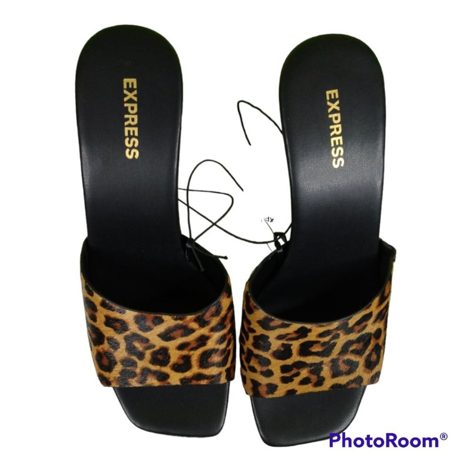 Express Express Square Toe Haircalf Heeled Animal Print Sandals 6 Size US 6 / IT 36 - 4 Thumbnail