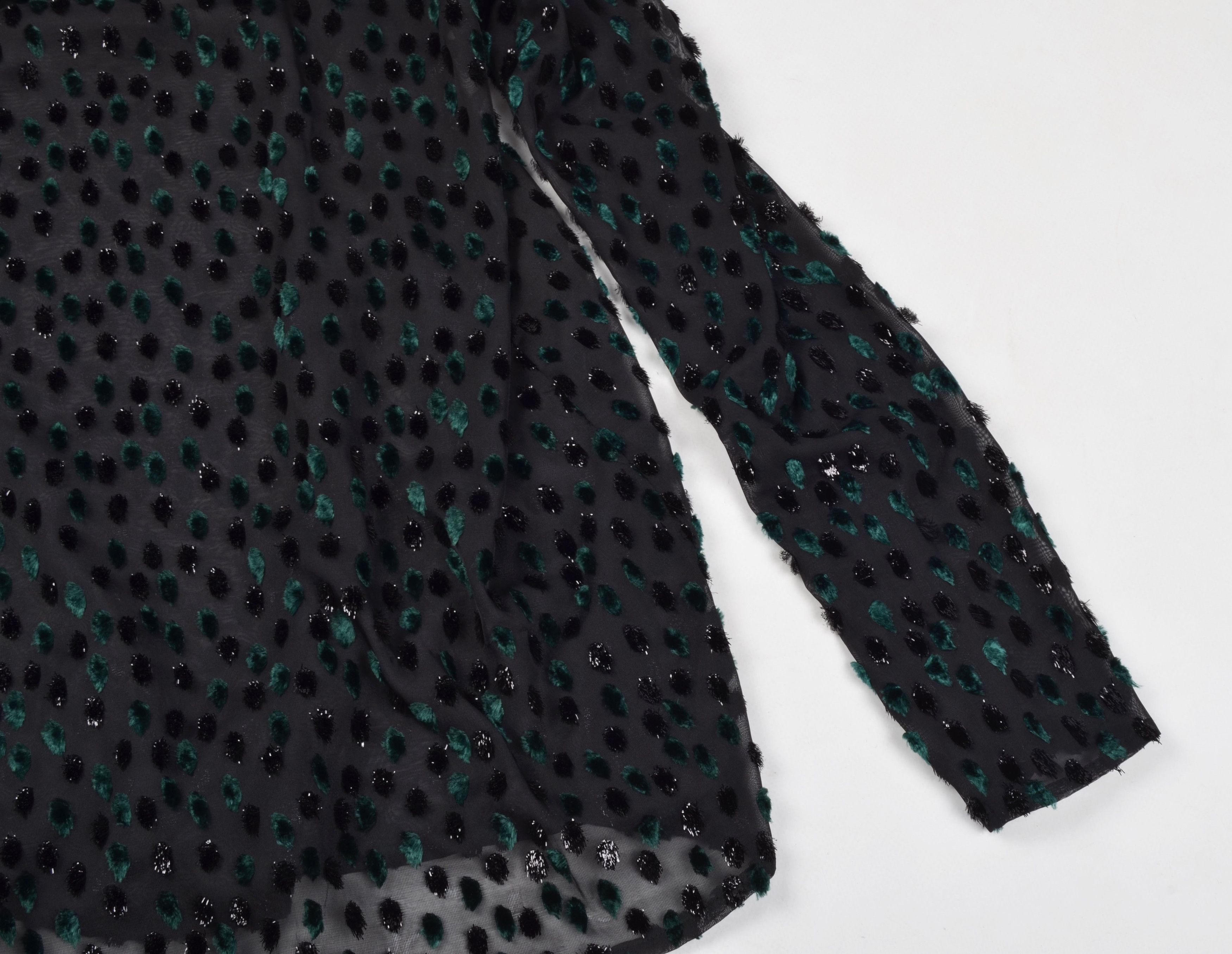 Designer × The Kooples The Kooples Sheer Sparkle One Shoulder Ruffle Blouse Size S / US 4 / IT 40 - 6 Thumbnail
