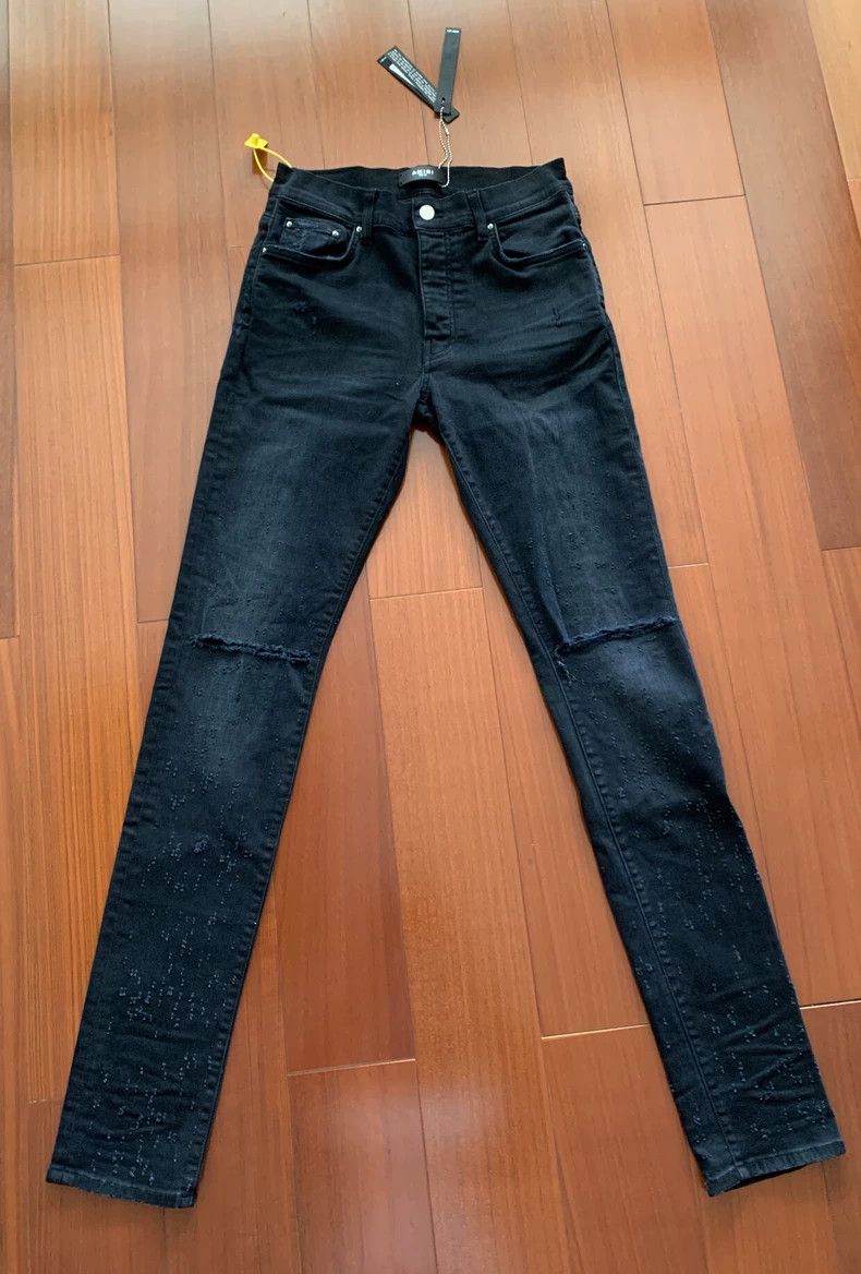 Amiri AMIRI Distressed Retro Black Jeans - dmc Size US 31 - 1 Thumbnail