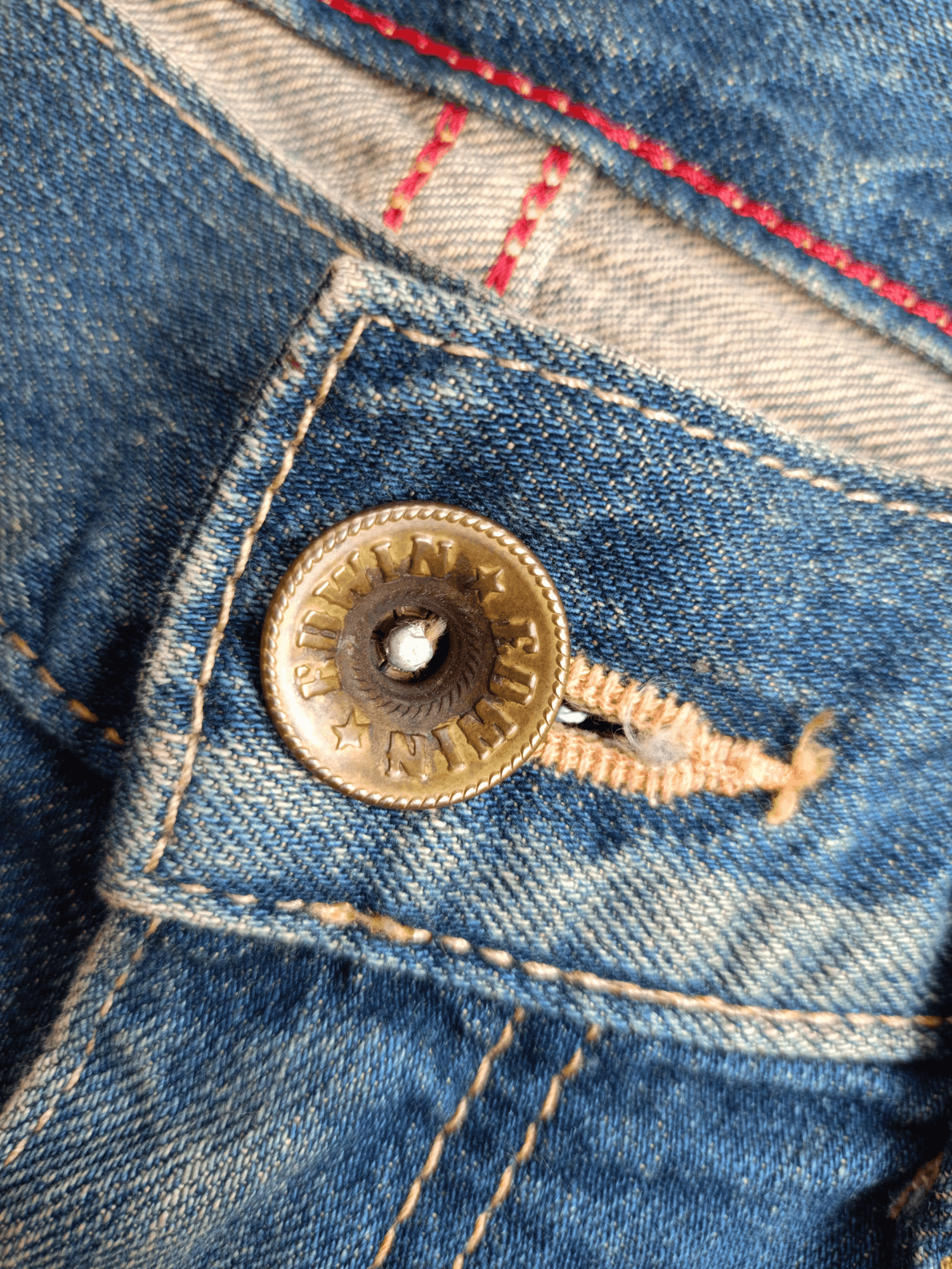 Edwin × Vintage Edwin Exclusive Vintage Denim Regular Distressed Jeans Size US 32 / EU 48 - 5 Thumbnail