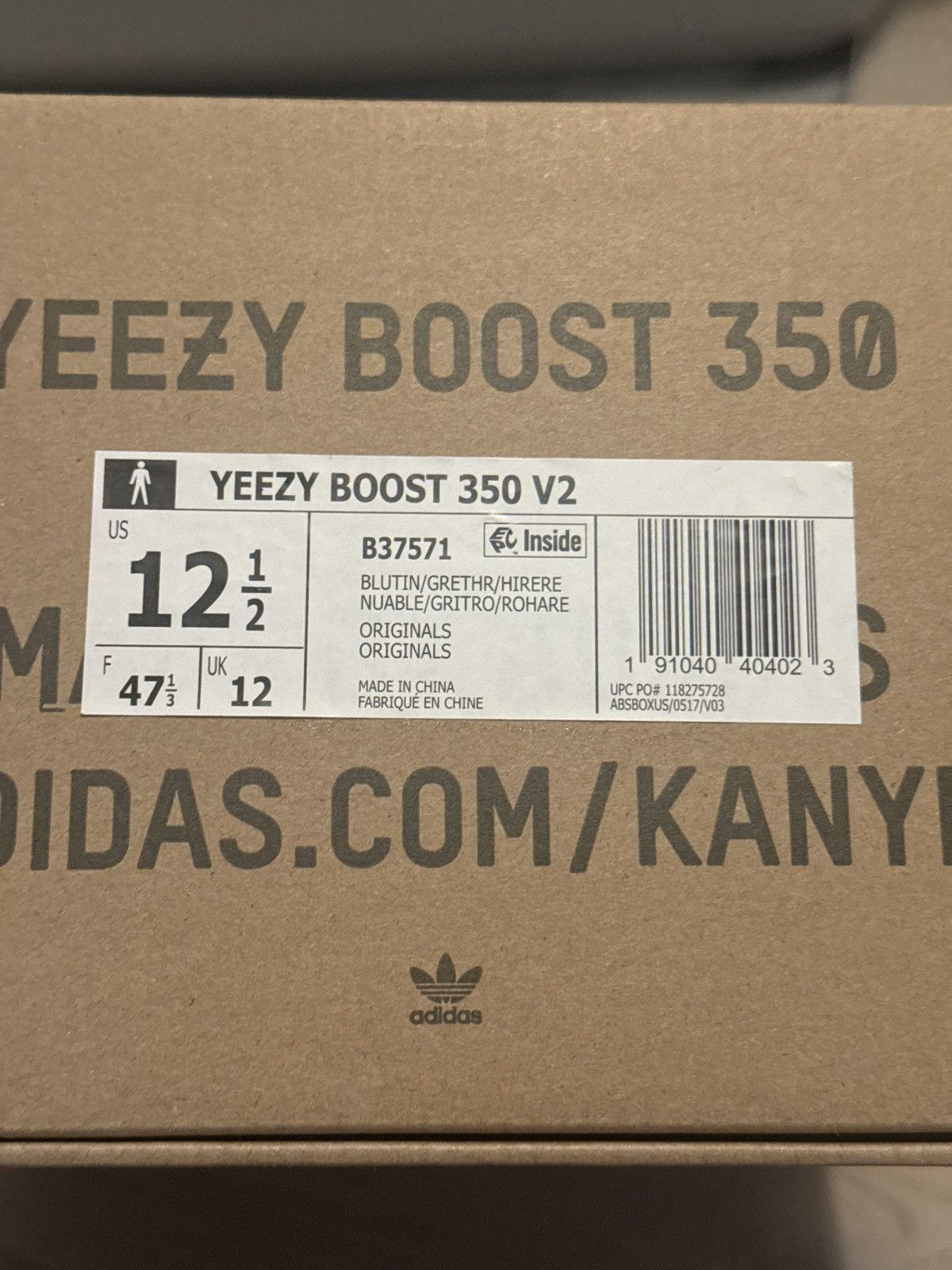 Adidas YEEZY BOOST 350 V2 B37571 Blue Tint Size US 12.5 / EU 45-46 - 6 Thumbnail