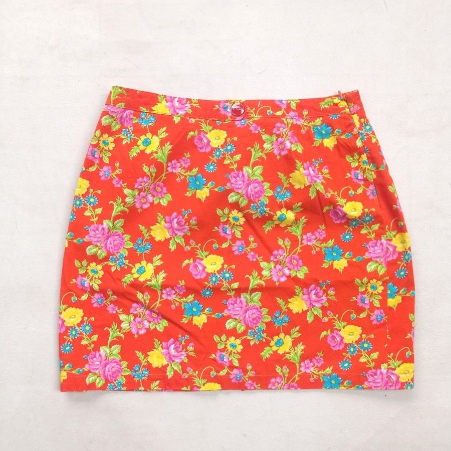 versus gianni versace floral mini skirt made in italy