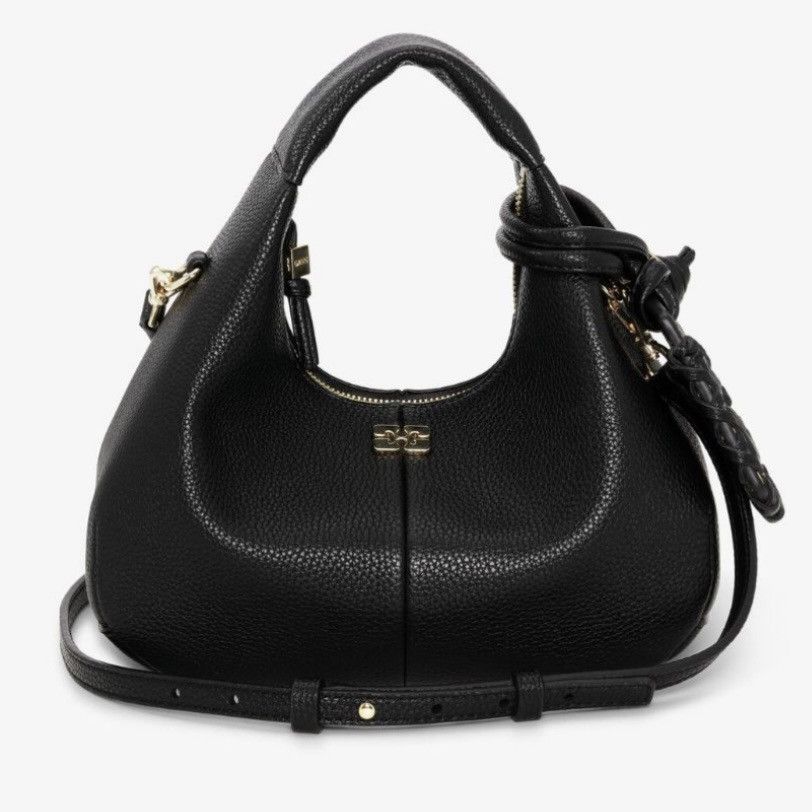 Ganni Ganni Black Mini Hobo Bag Size ONE SIZE - 1 Thumbnail