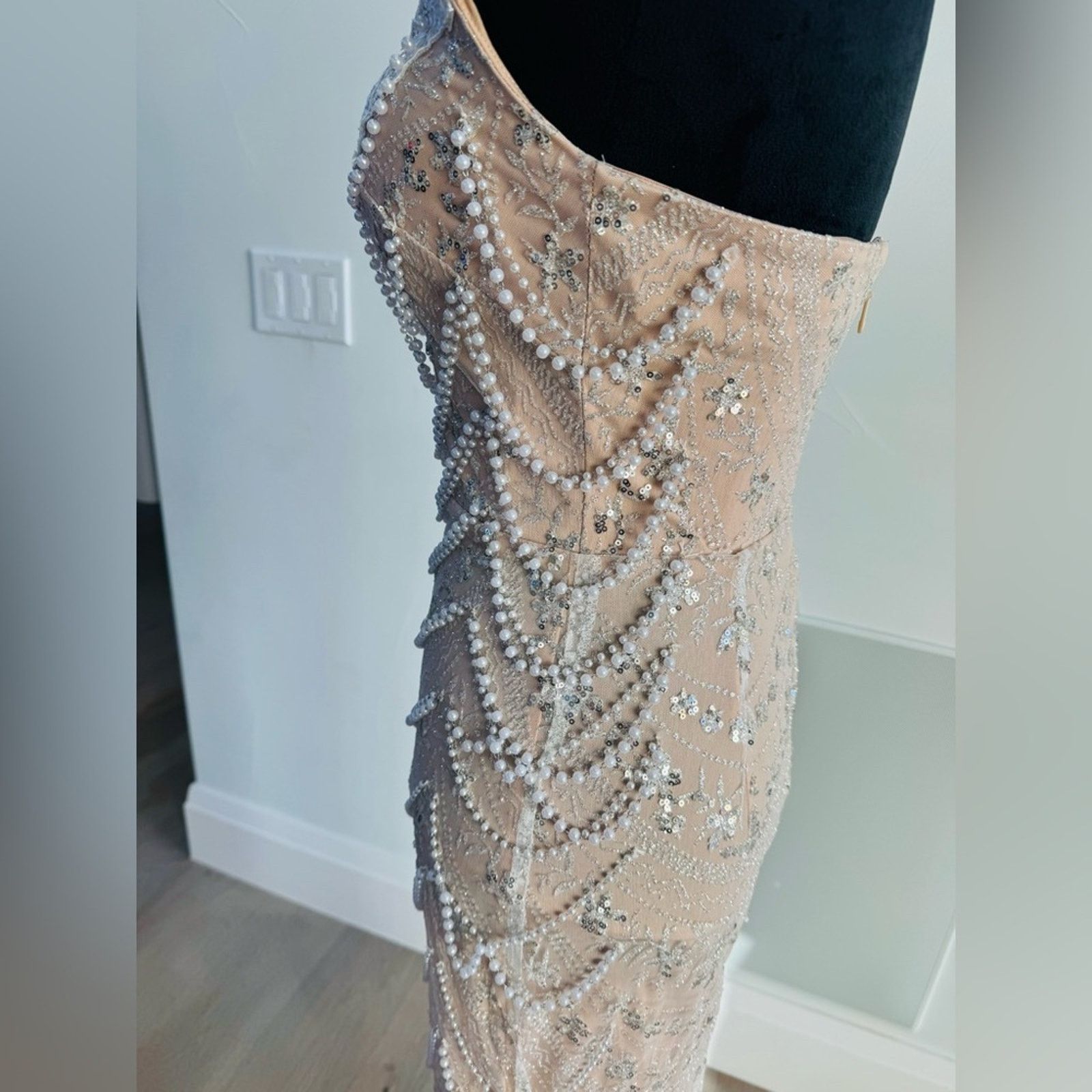 Other Strapless Beaded Evening Gown Wedding Prom Dress size S Size S / US 4 / IT 40 - 7 Thumbnail