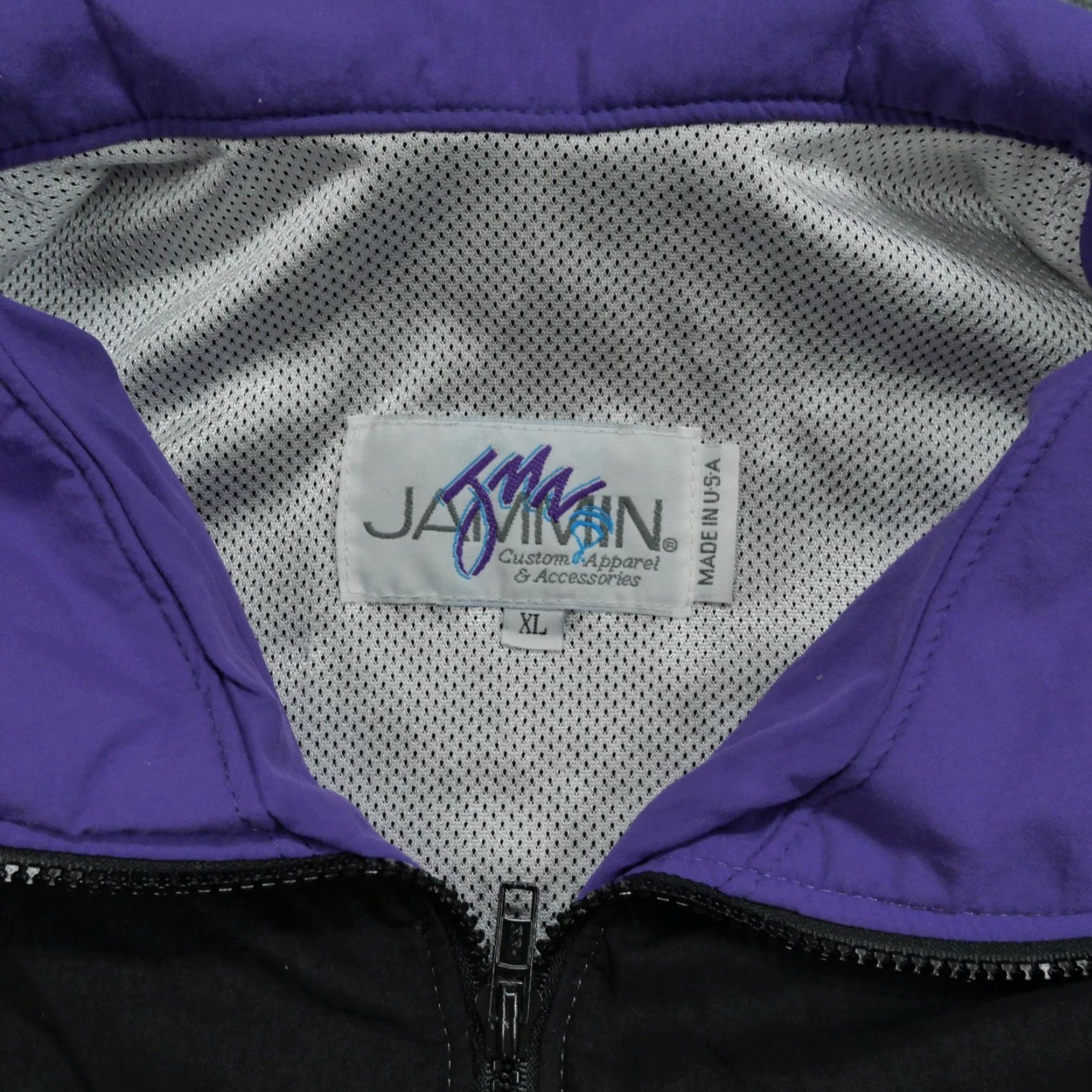 Vintage VINTAGE Jammin Jacket Windbreaker Mens XL Black 90s Windbreaker Logo Jammin Jacket Mens XL Black 90s Size US XL / EU 56 / 4 - 3 Thumbnail