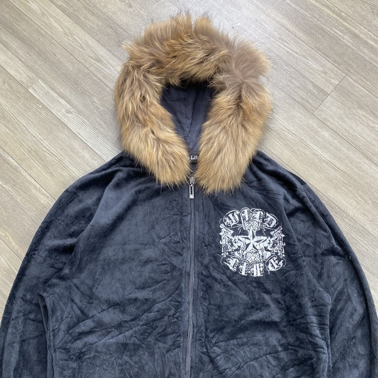 Hysteric Glamour Wild Life Cross Ifsixwasnine Lgb Style Velvet Fur Zip Hoodie Size US M / EU 48-50 / 2 - 2 Thumbnail