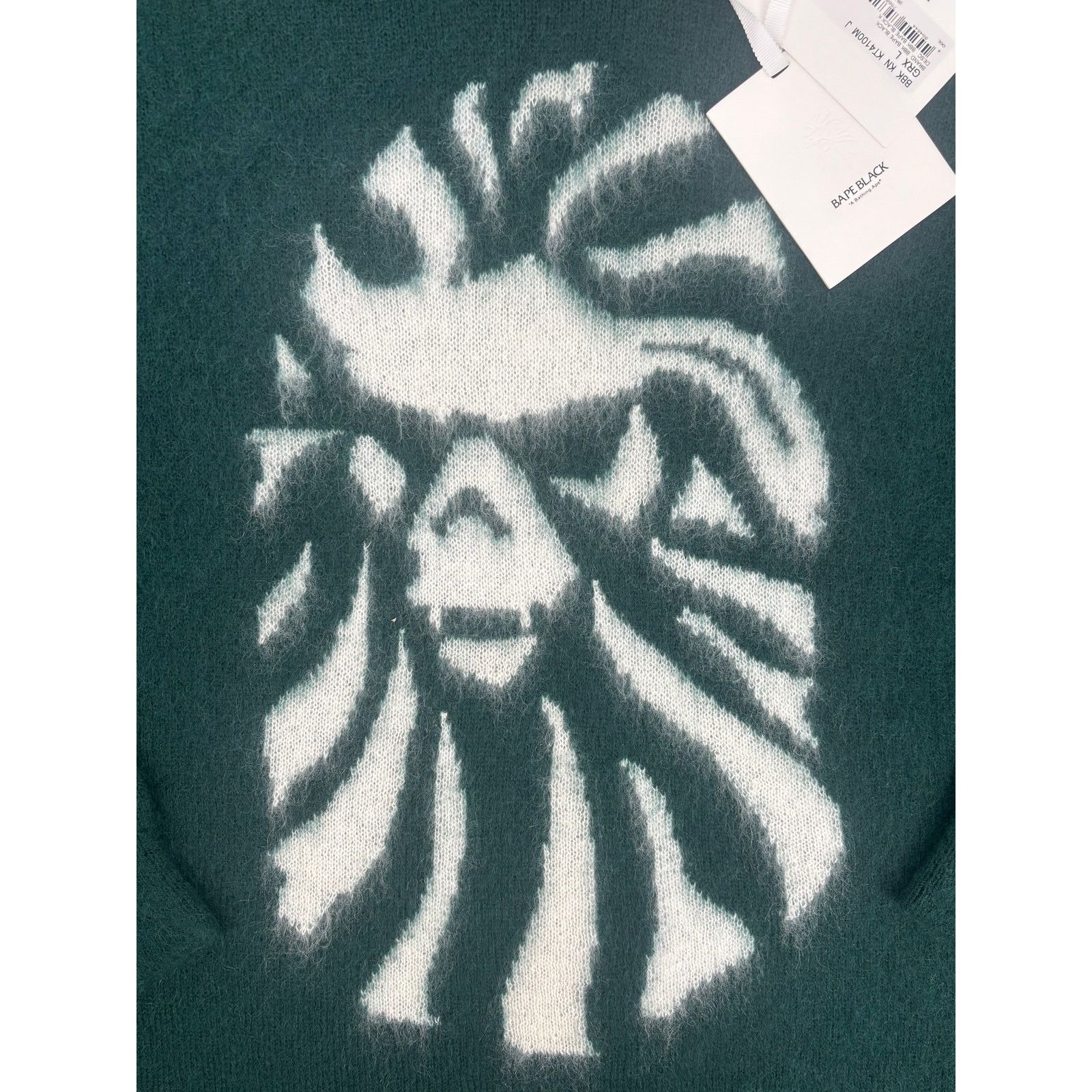 Bape BAPE Black Japan Green Mohair Distressed Sweater Size Large Size US L / EU 52-54 / 3 - 2 Thumbnail