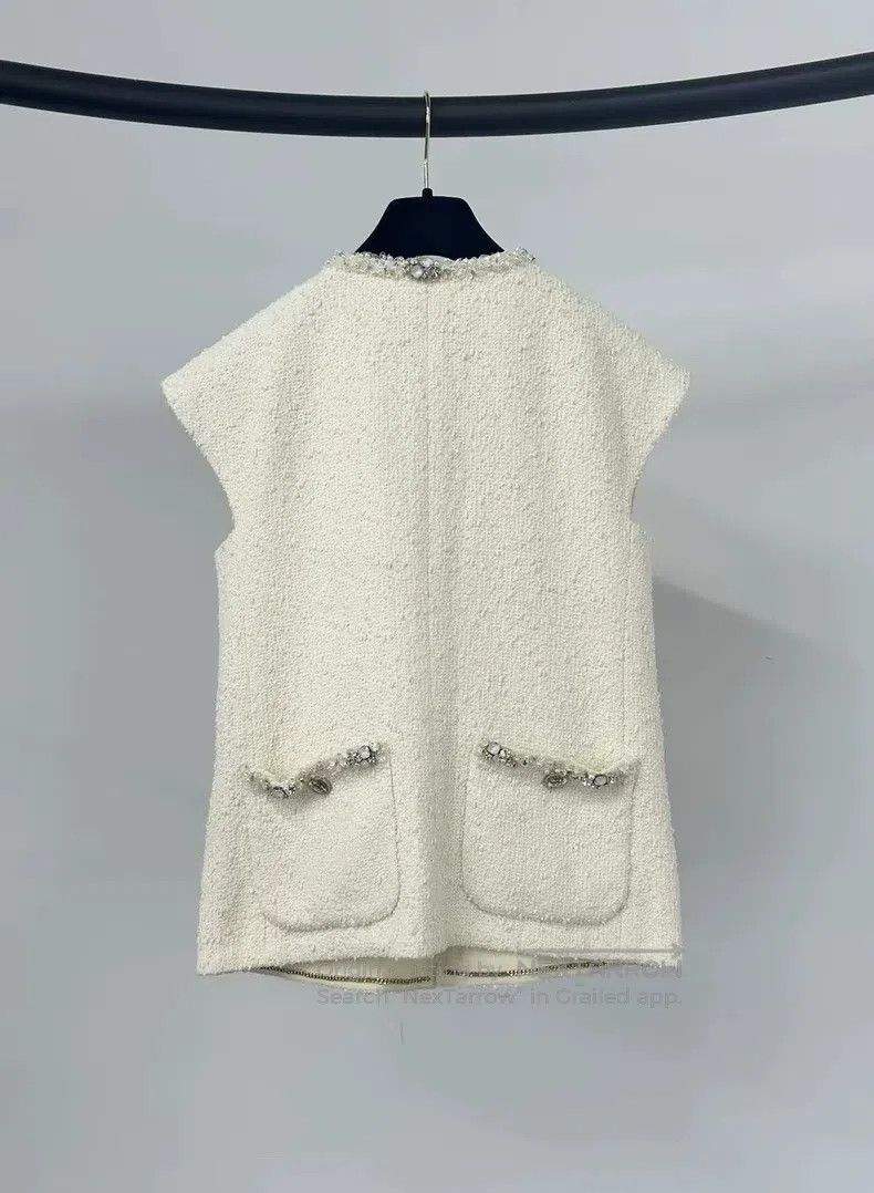 Chanel Chanel Equestrian series white studded vest Size XXS / US 00 / IT 34 - 2 Thumbnail