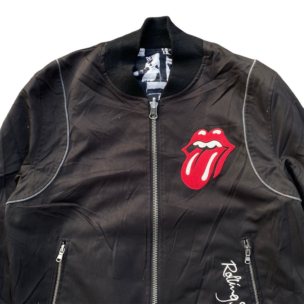 JACKROSE × Japanese Brand × The Rolling Stones Jack Rose x The Rolling Stones Reversible Bomber Jacket Size US M / EU 48-50 / 2 - 3 Thumbnail