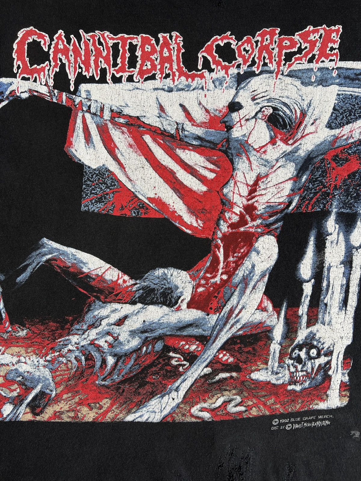Vintage 1990s Cannibal Corpse Tomb Of The Mutilated Band Tee Size US XL / EU 56 / 4 - 2 Thumbnail
