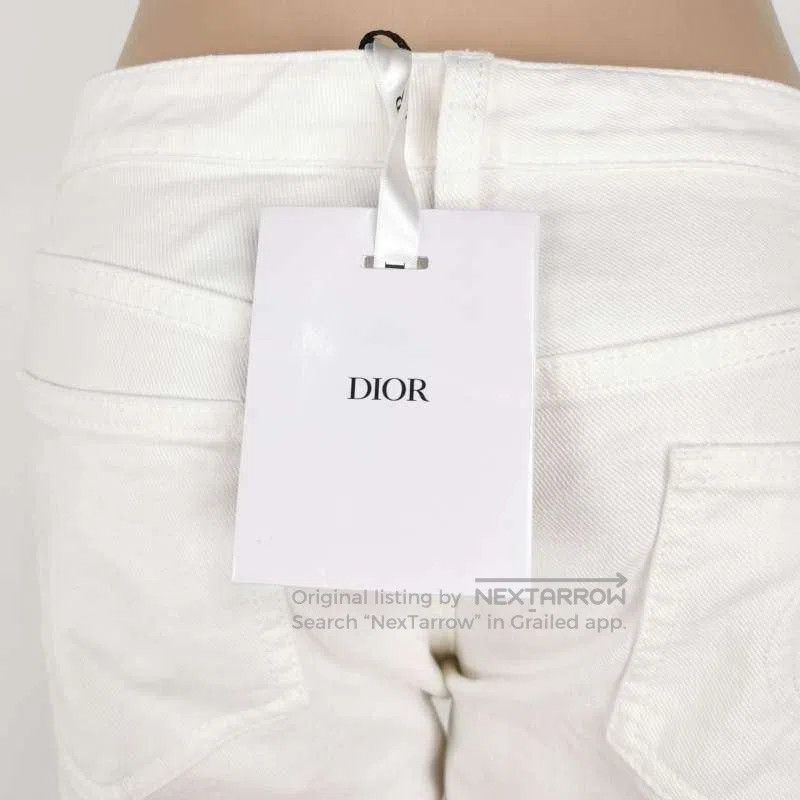 Dior Dior White High-Waist Slim-Fit Pants. Size 30" / US 8 / IT 44 - 2 Thumbnail