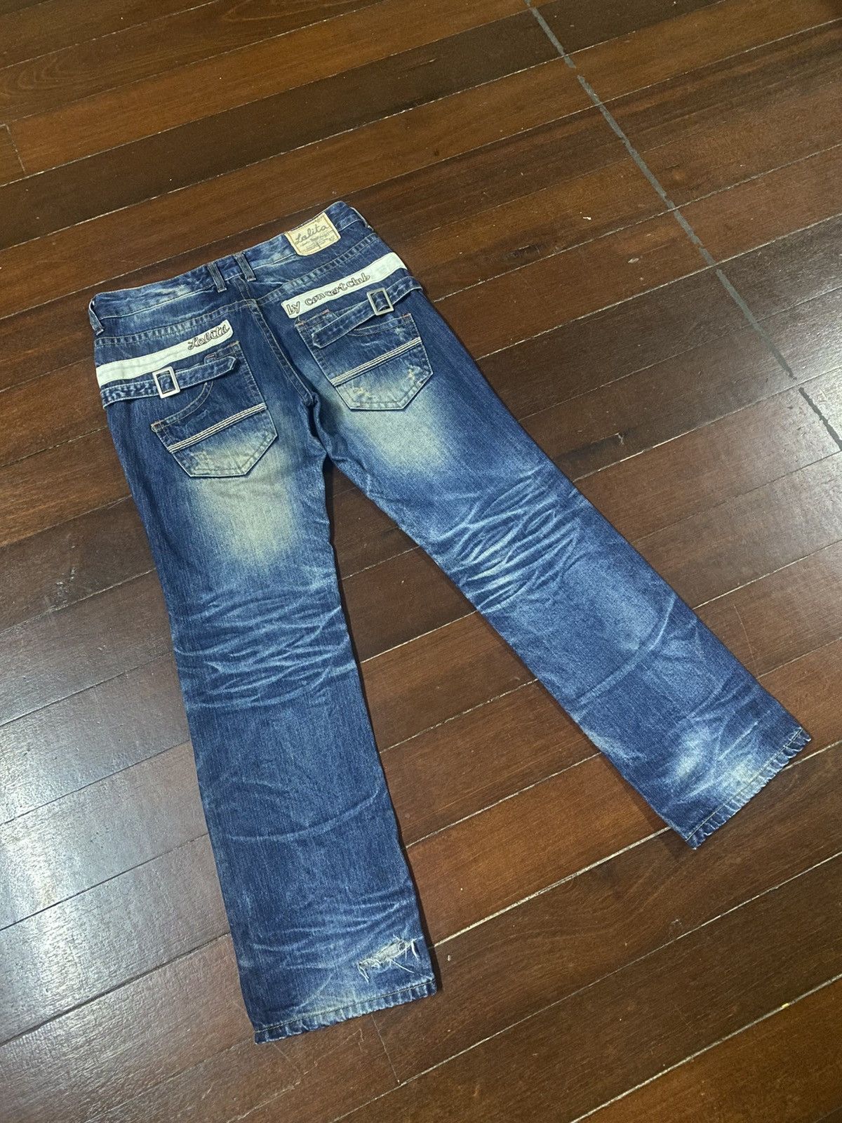 If Six Was Nine Rare LOLITA BY CONCEPT CLUB BY EXOTIC DENIM BUCKLE PANTS Size US 35 - 2 Thumbnail