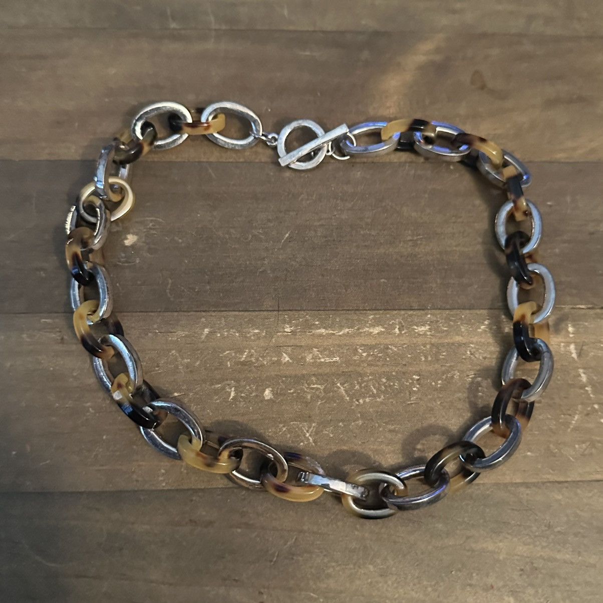 Other Leopard print and silver link chain necklace Size ONE SIZE - 2 Thumbnail
