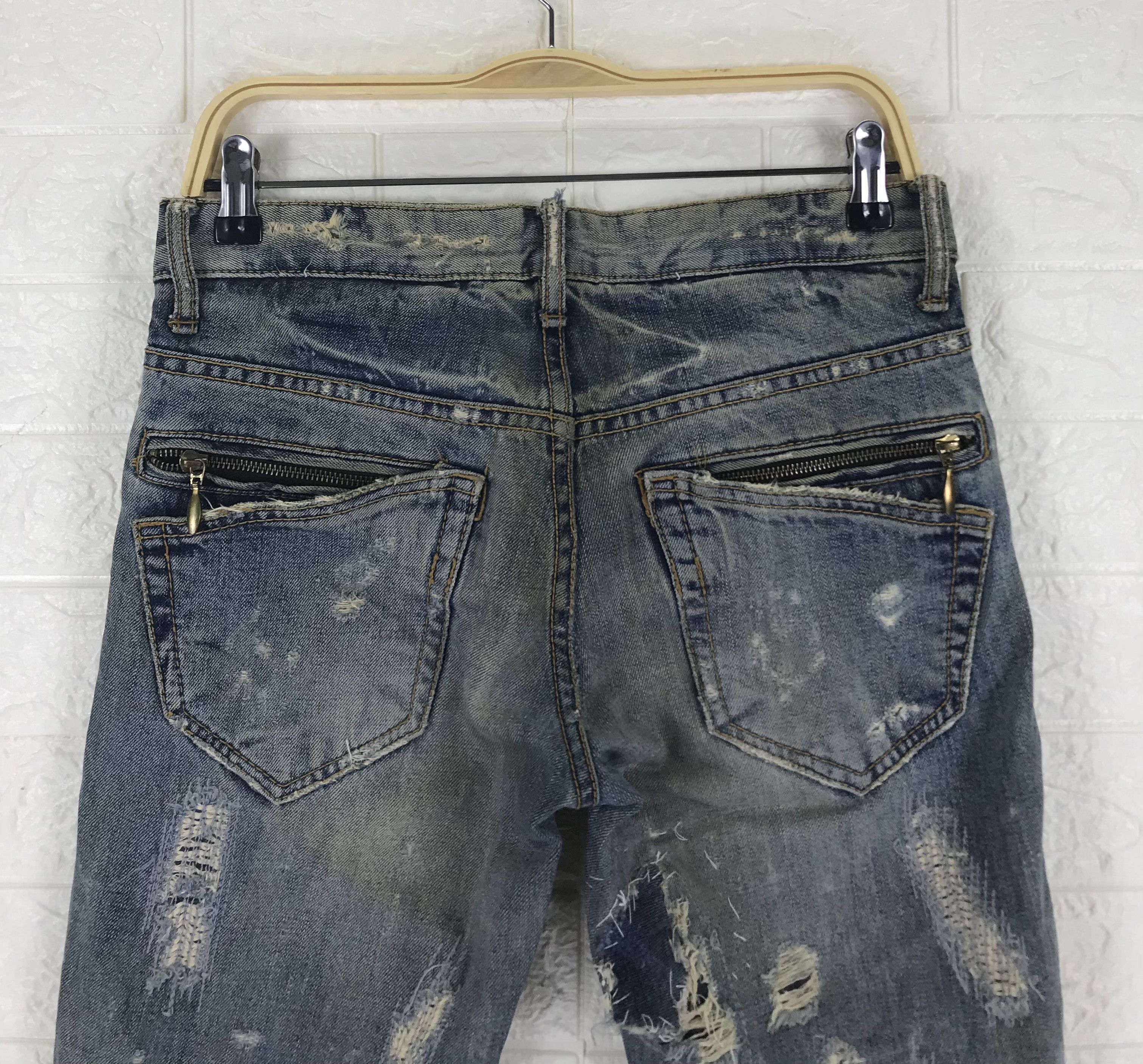 If Six Was Nine Vintage Japanese Distressed Design Jeans Size US 31 - 6 Thumbnail