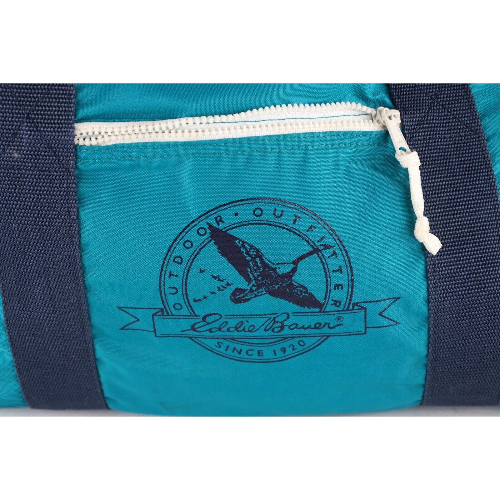 Eddie Bauer × Vintage Vintage 90s Eddie Bauer Distressed Large Handed Duffel Bag Size ONE SIZE - 2 Thumbnail