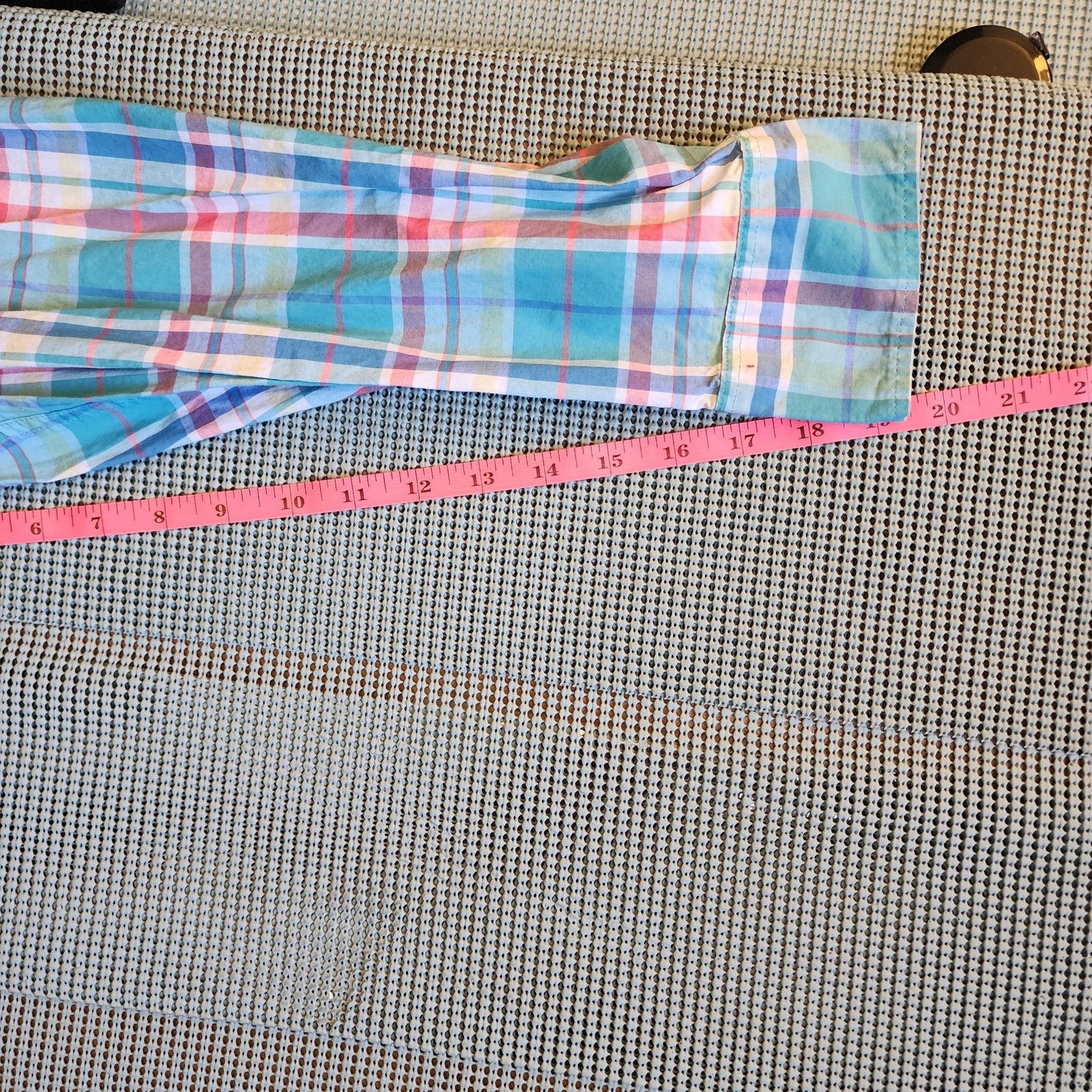 J.Crew J.Crew Flex Slim Fit Plaid Shirt Large Blue Pink White Size US L / EU 52-54 / 3 - 5 Thumbnail