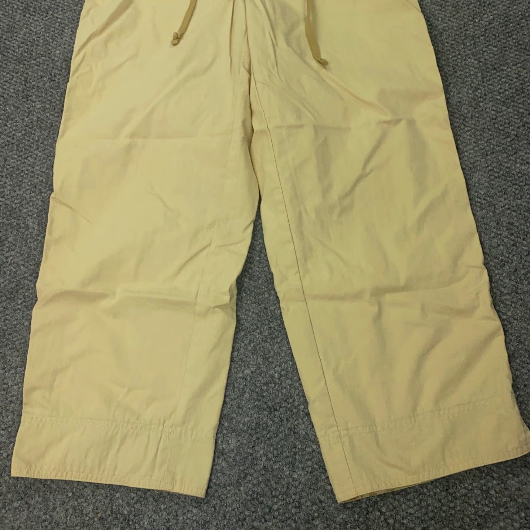 Vintage LL Bean Pants Womens Size 12 Beige Cropped Drawstring Size 30" / US 8 / IT 44 - 3 Thumbnail
