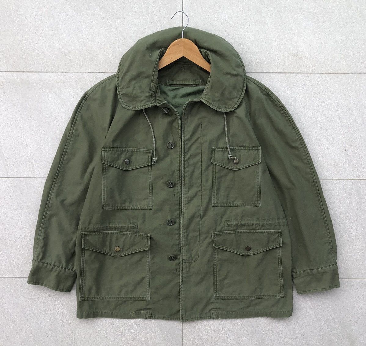 Vintage VTG Army USAF Field Jacket, Wind Resistant, Vietnam War 1966 Size US L / EU 52-54 / 3 - 3 Thumbnail