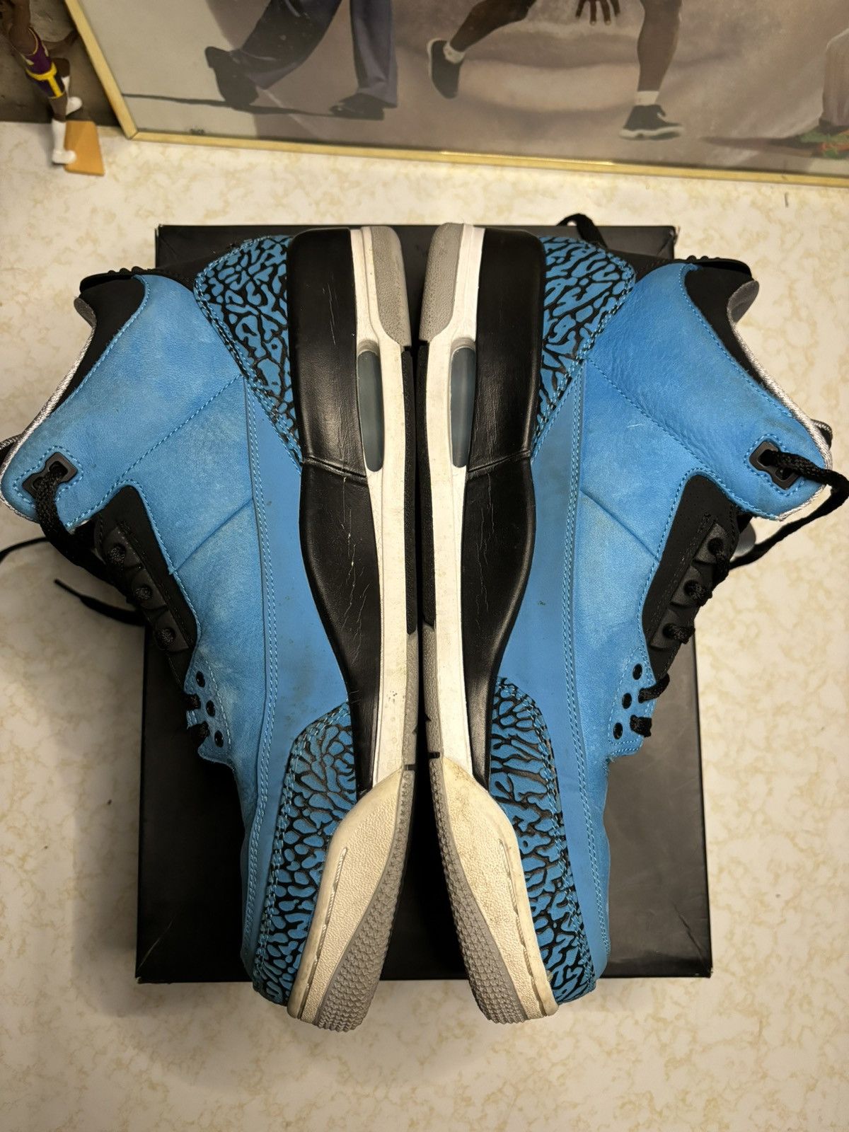 Jordan Brand Air Jordan 3 Retro Powder Blue 2014 Size US 12 / EU 45 - 3 Thumbnail