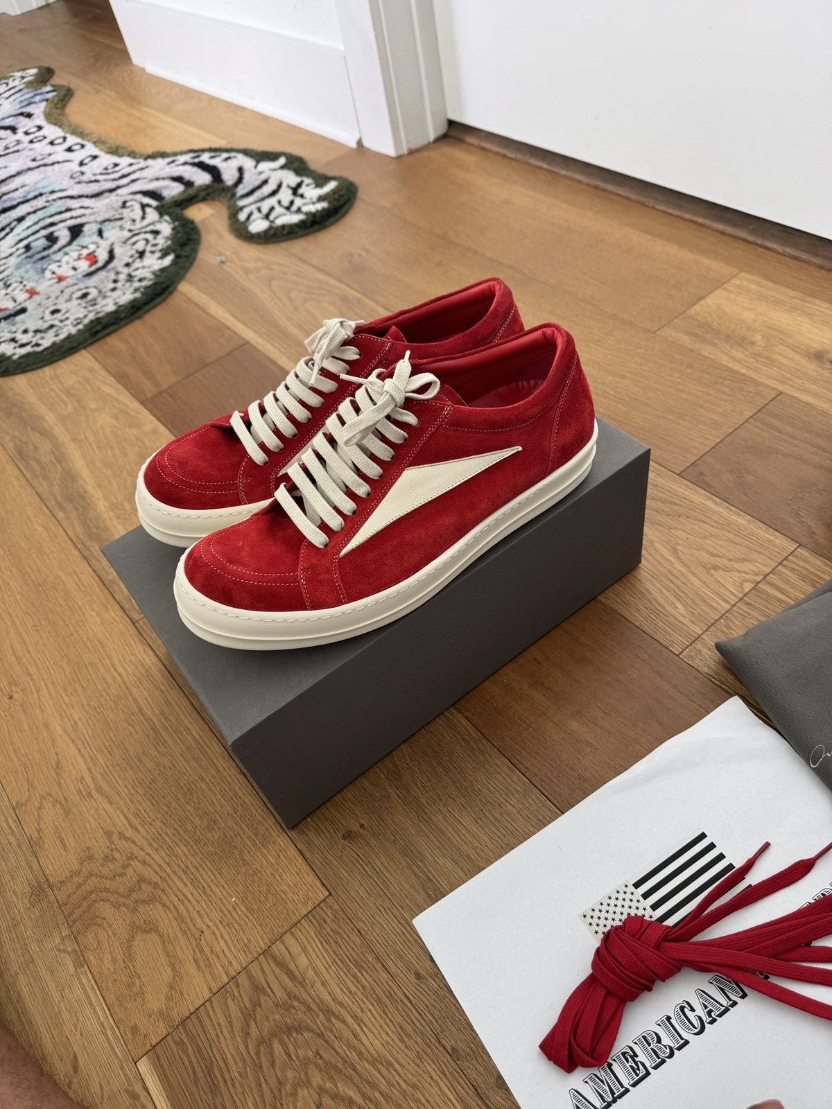 Rick Owens RICK OWENS CARNELIAN VINTAGE SNEAKERS Size US 11 / EU 44 - 3 Thumbnail