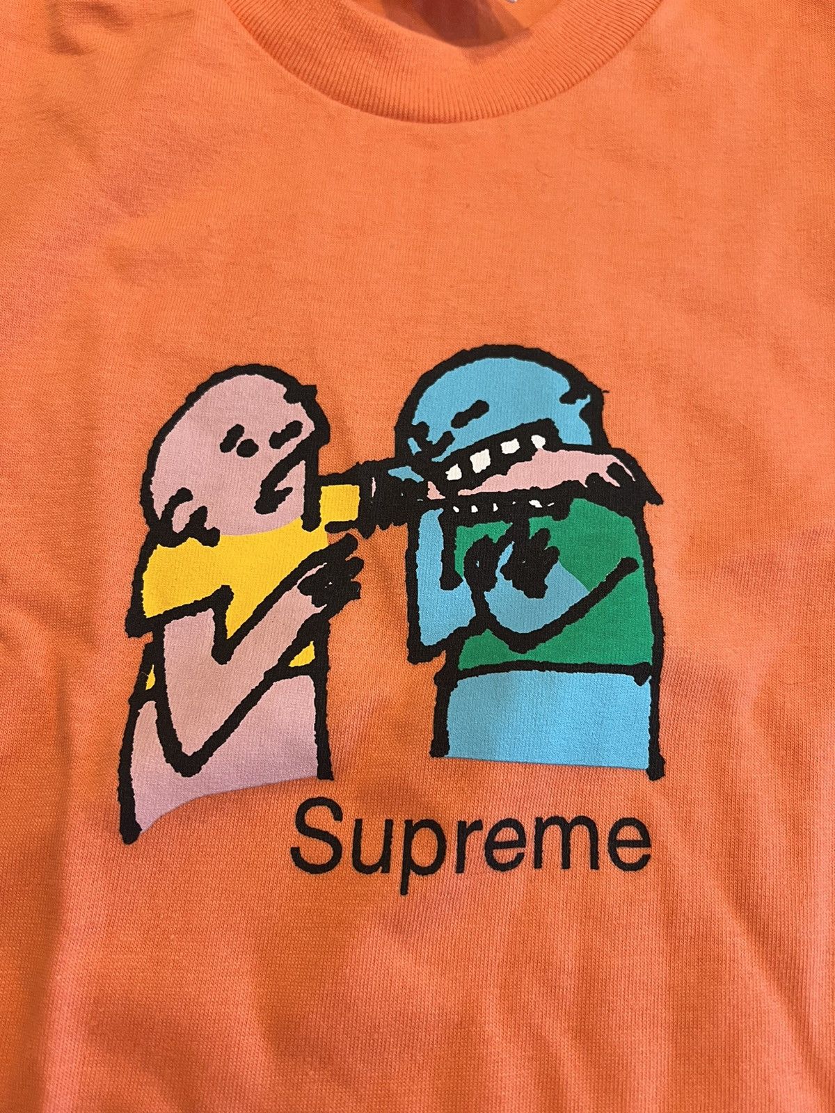 Supreme Supreme Bite Tee Neon Orange Size US M / EU 48-50 / 2 - 2 Thumbnail