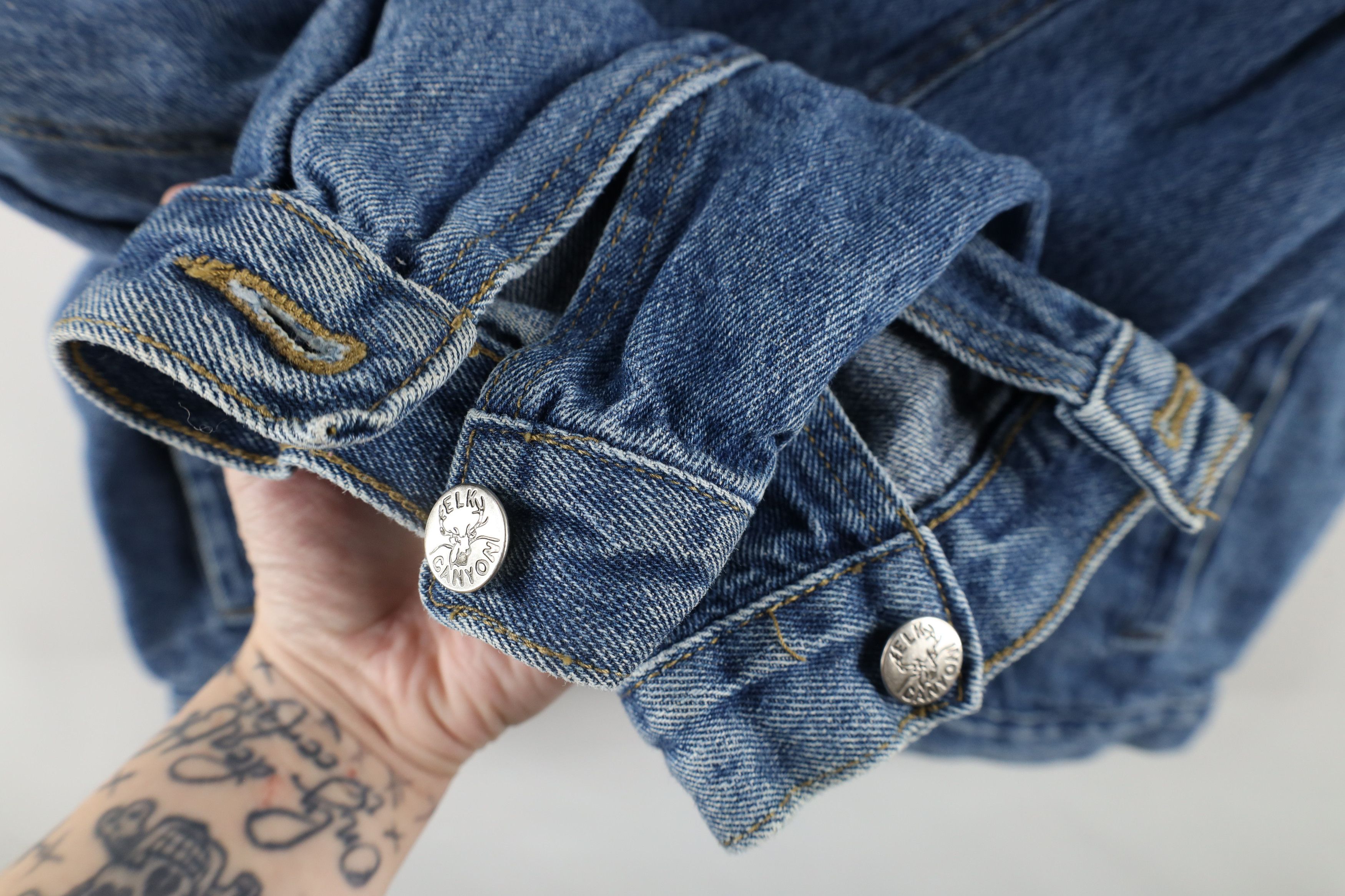 Vintage Vintage 90s Streetwear Buck Denim Jean Trucker Jacket Blue Size US XL / EU 56 / 4 - 8 Thumbnail