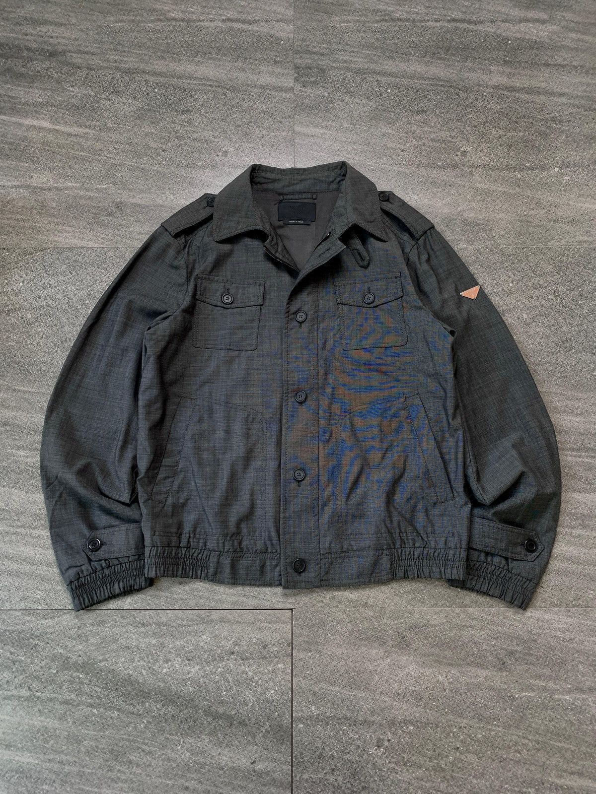 Prada FREE TAX! 2008 Military Wool Light Jacket Size US L / EU 52-54 / 3 - 2 Thumbnail