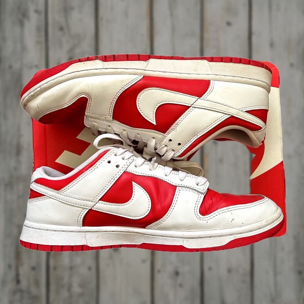 Nike Nike Dunk Low Championship Red Men’s Shoe 11 Size US 11 / EU 44 - 1 Thumbnail