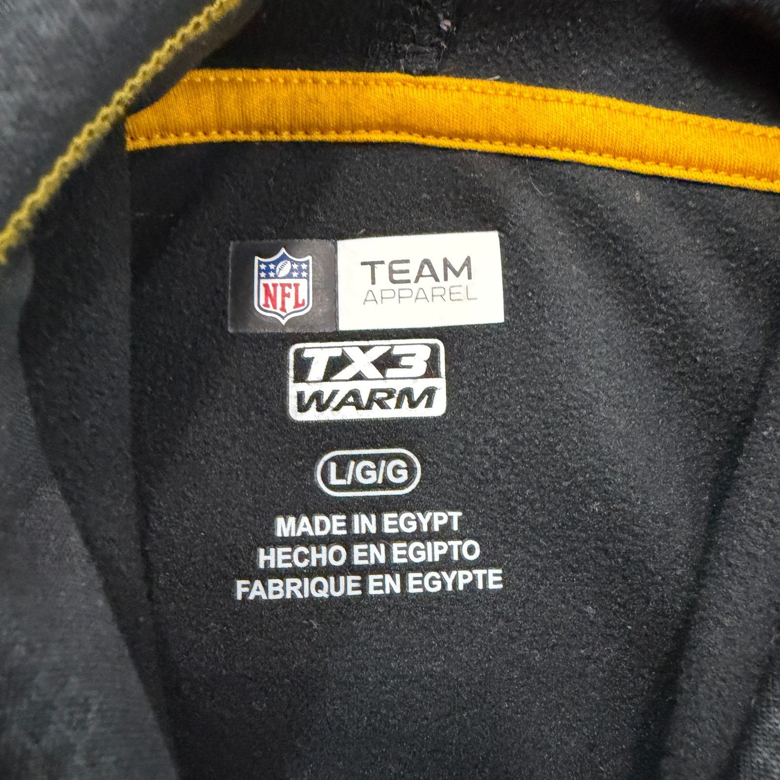 Vintage Pittsburgh Steelers Hoodie Men's Large Black Yellow Size US L / EU 52-54 / 3 - 4 Thumbnail