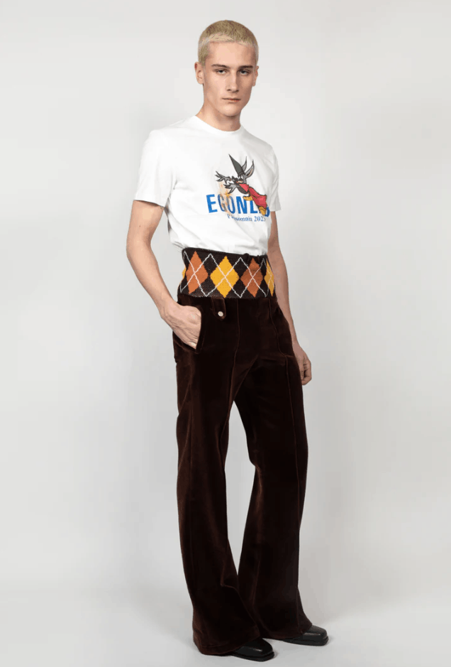 Egon Lab BNWT AW23 EGONLAB "PARASOMNIA" VELVET JOGGERS L Size US 34 / EU 50 - 11 Thumbnail