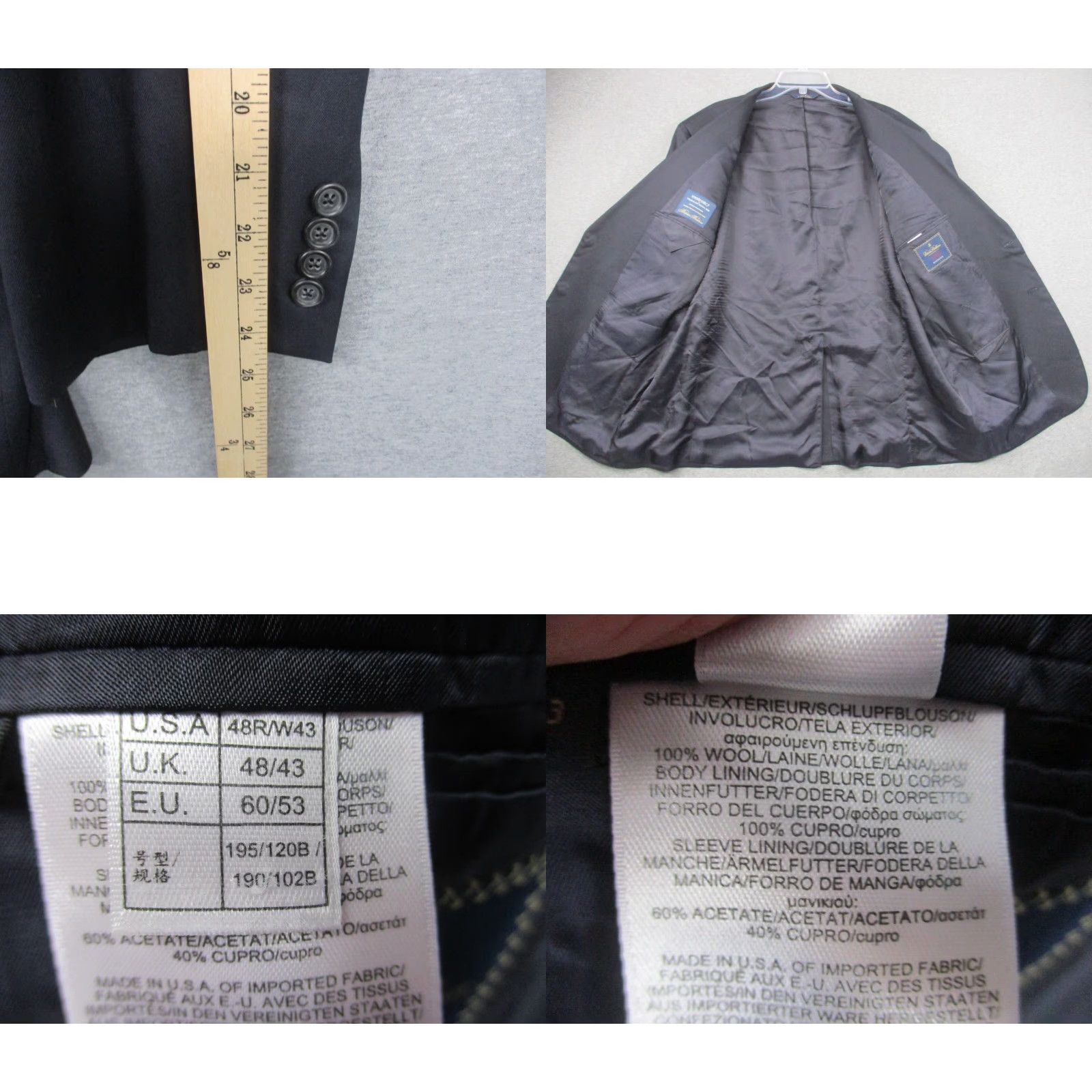 Brooks Brothers Brooks Brothers 1818 Sport Coat 48 Navy Blue Wool Madison USA Blazer Sport Coat Size 48R - 8 Thumbnail