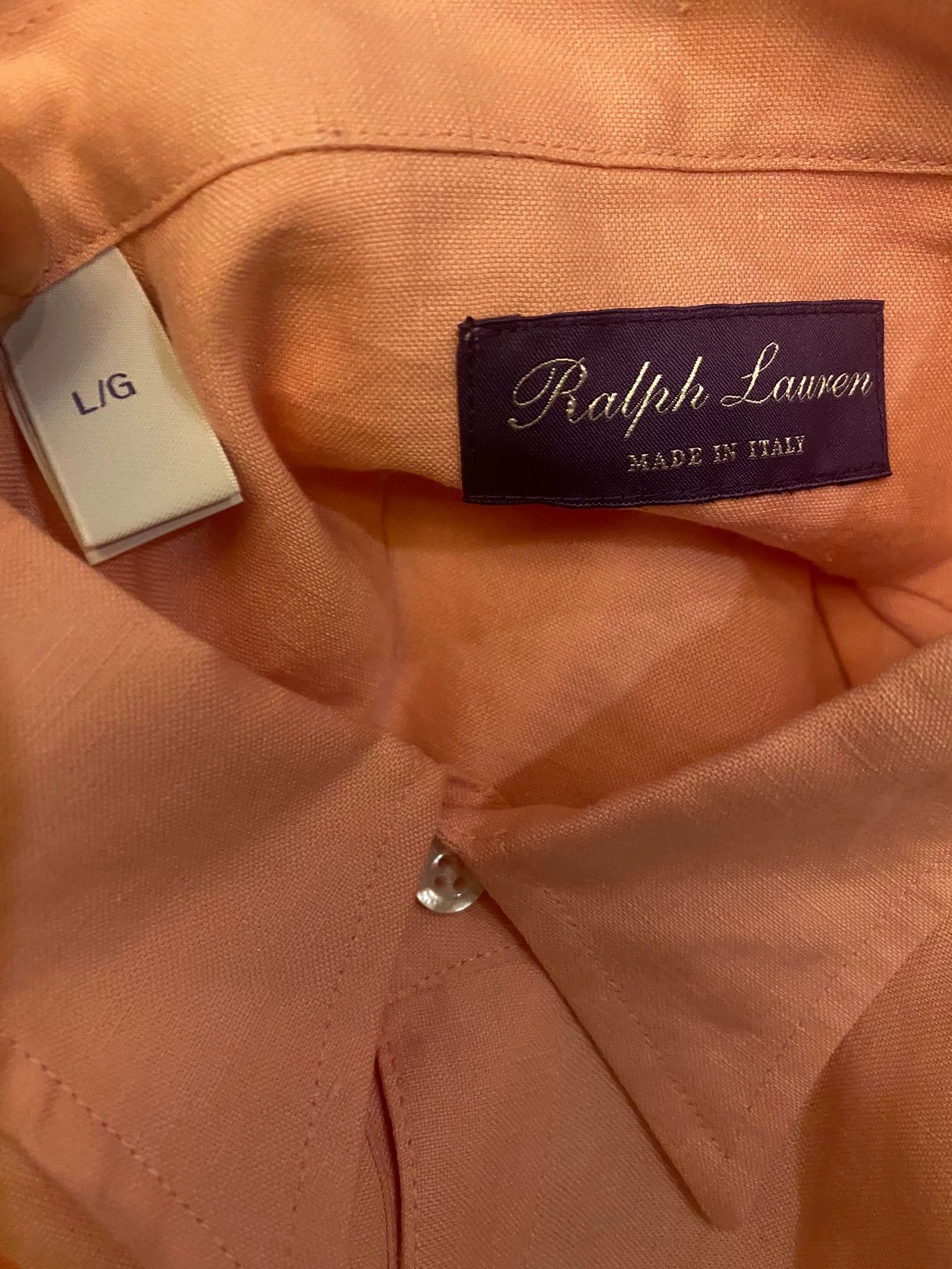 Polo Ralph Lauren Purple Label RRL Chinese Silk Linen Italian Shirt Size US L / EU 52-54 / 3 - 6 Thumbnail