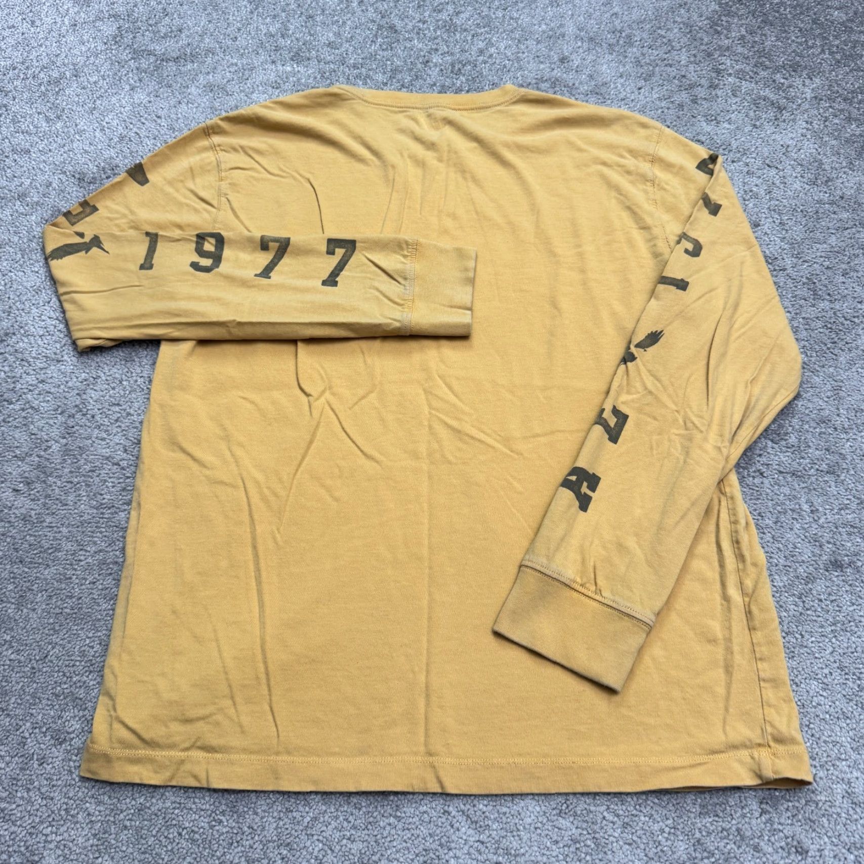 American Eagle Outfitters American Eagle T-Shirt Mens Medium Yellow Super Soft Standard Fit Long Sleeve Size US M / EU 48-50 / 2 - 2 Thumbnail