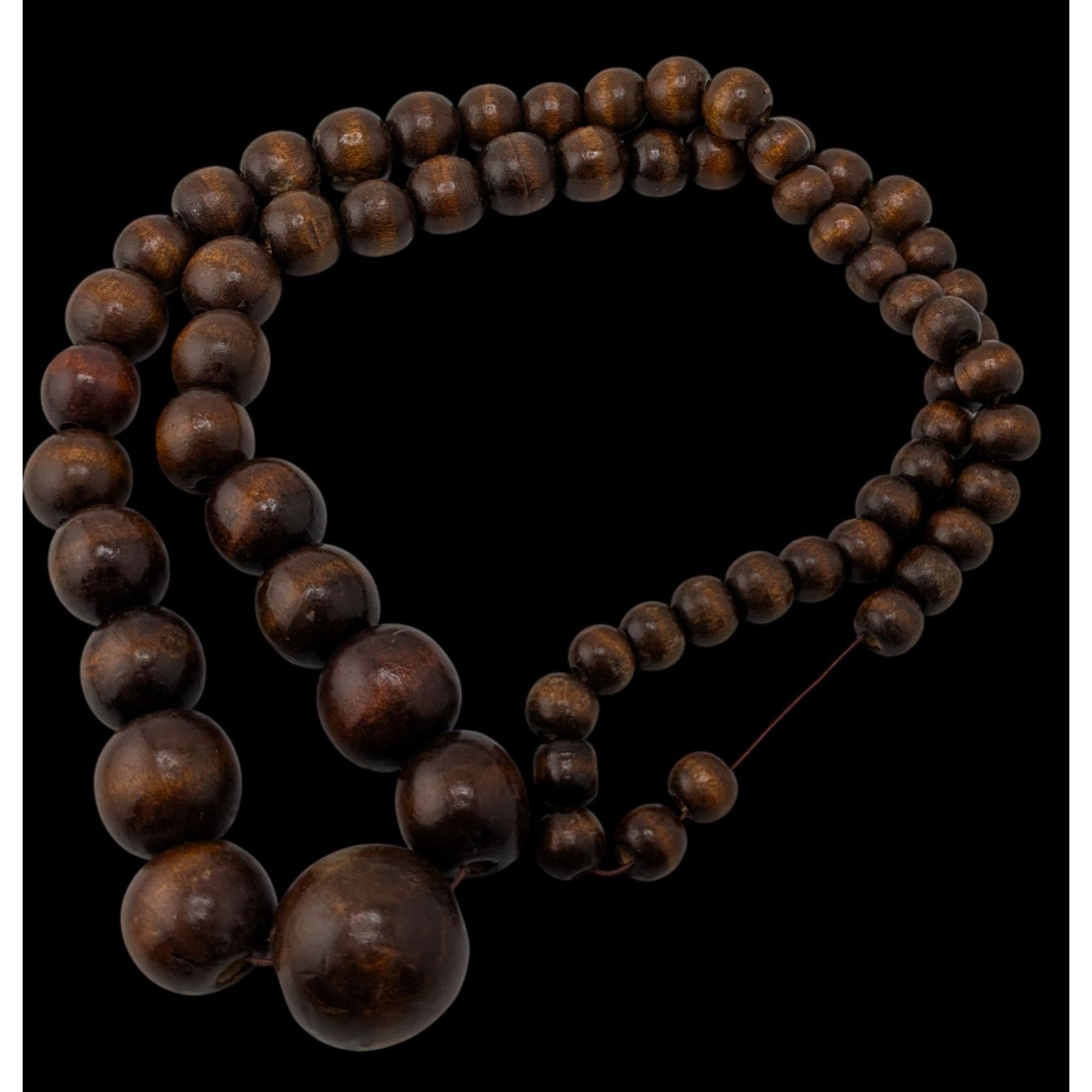 Other Vintage Handmade Brown Wooden Bead Necklace Size ONE SIZE - 1 Thumbnail