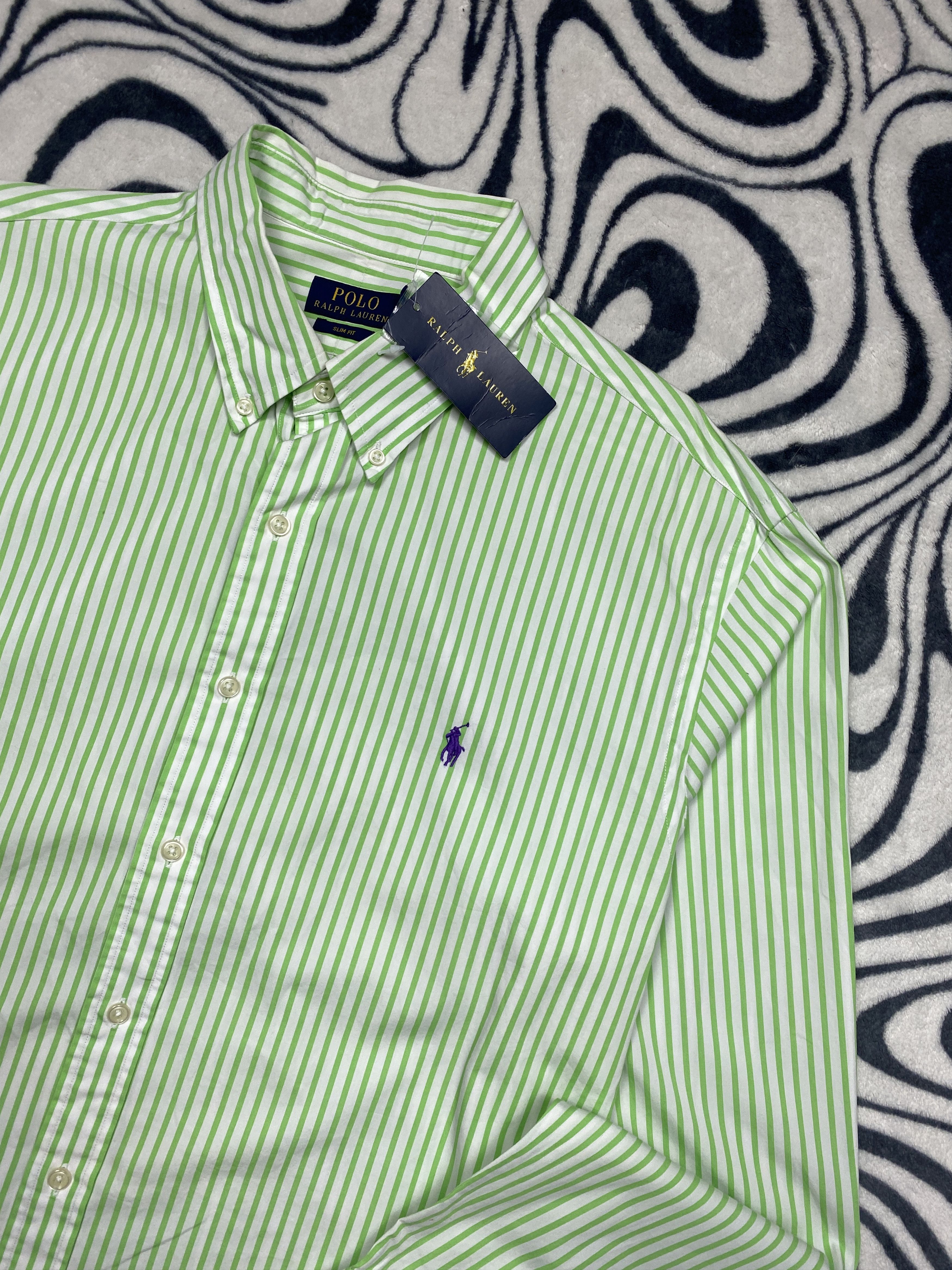 Polo Ralph Lauren NEW Polo Ralph Lauren Mens Long Sleeve Striped Shirt Size US XXL / EU 58 / 5 - 2 Thumbnail