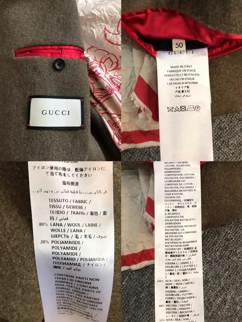Gucci Guicci size 50 Embroidered double-breasted wool coat with Size XL / US 12-14 / IT 48-50 - 8 Thumbnail