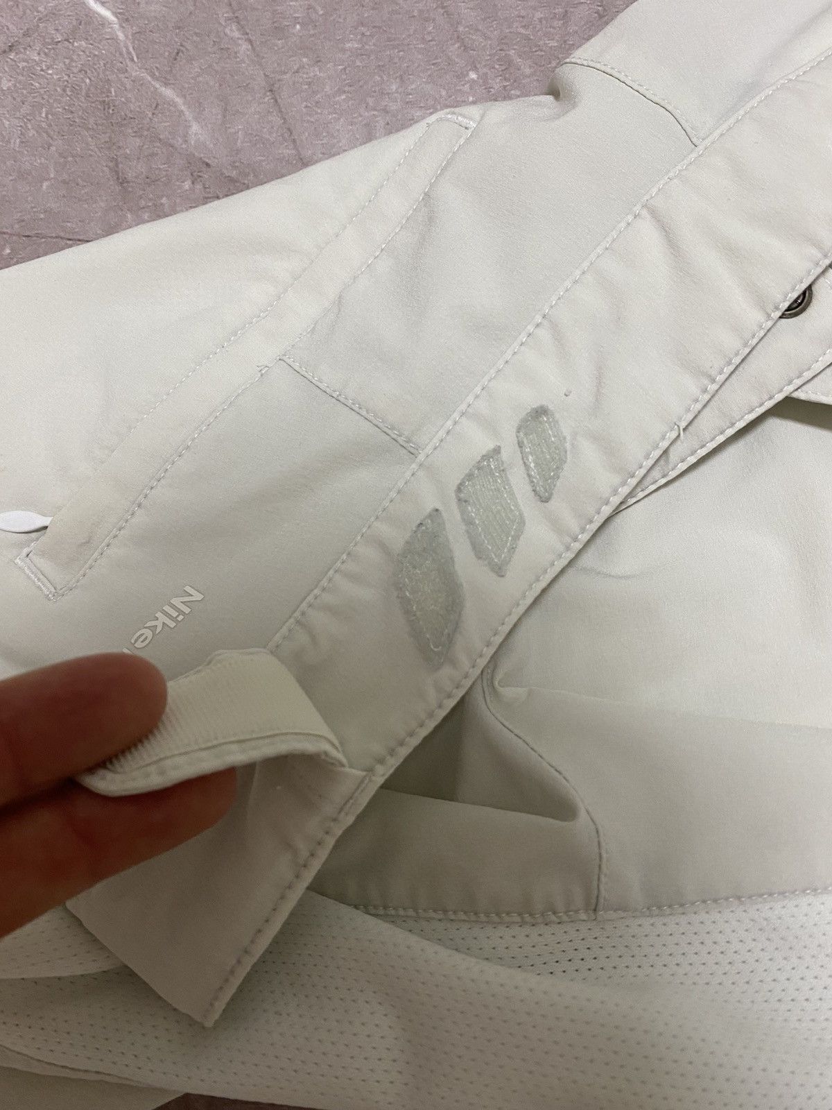 Nike × Vintage Vintage Y2K Nike Mini Swoosh Drill Shorts 90s Size US 32 / EU 48 - 13 Thumbnail